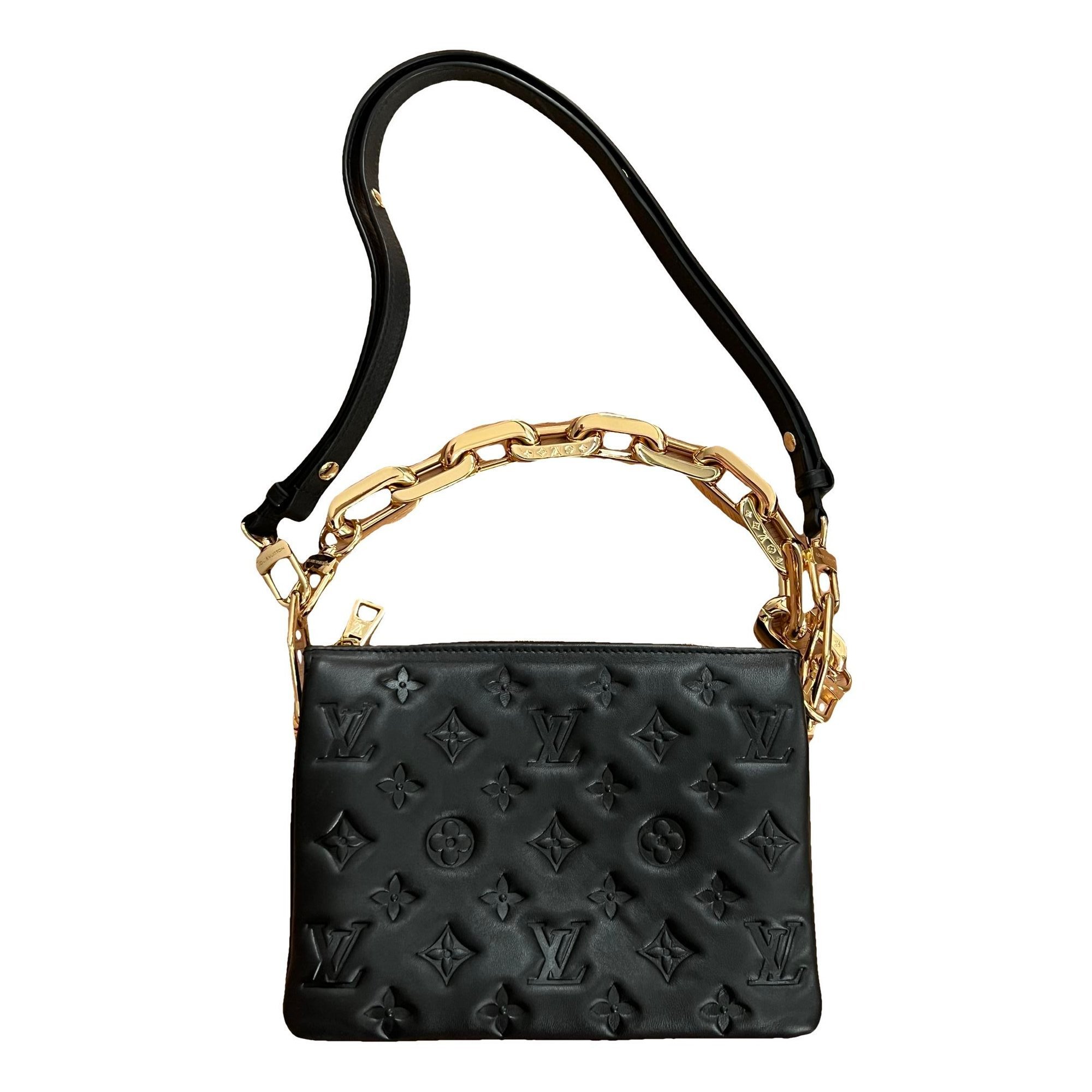 Coussin leather crossbody bag