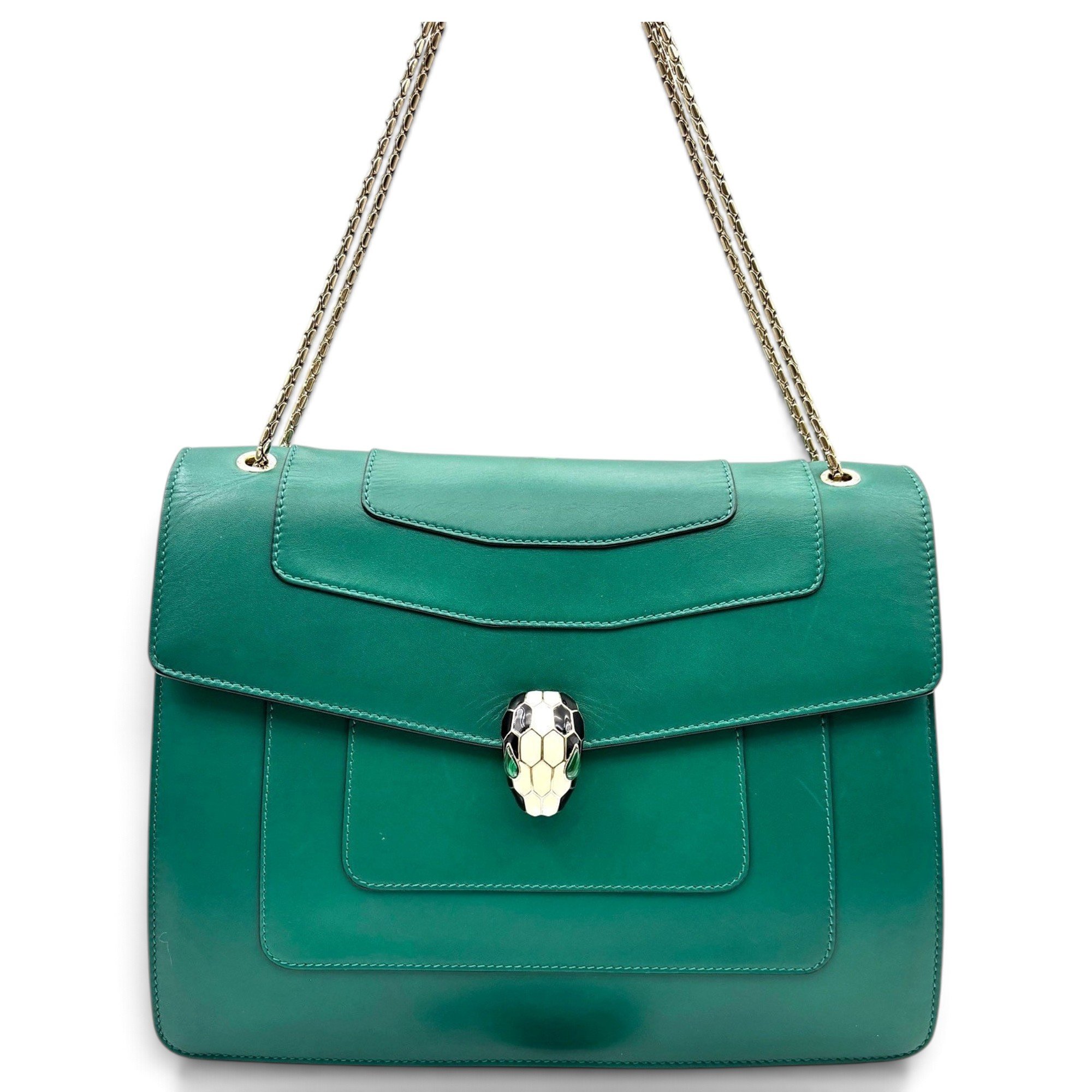 Serpenti leather handbag