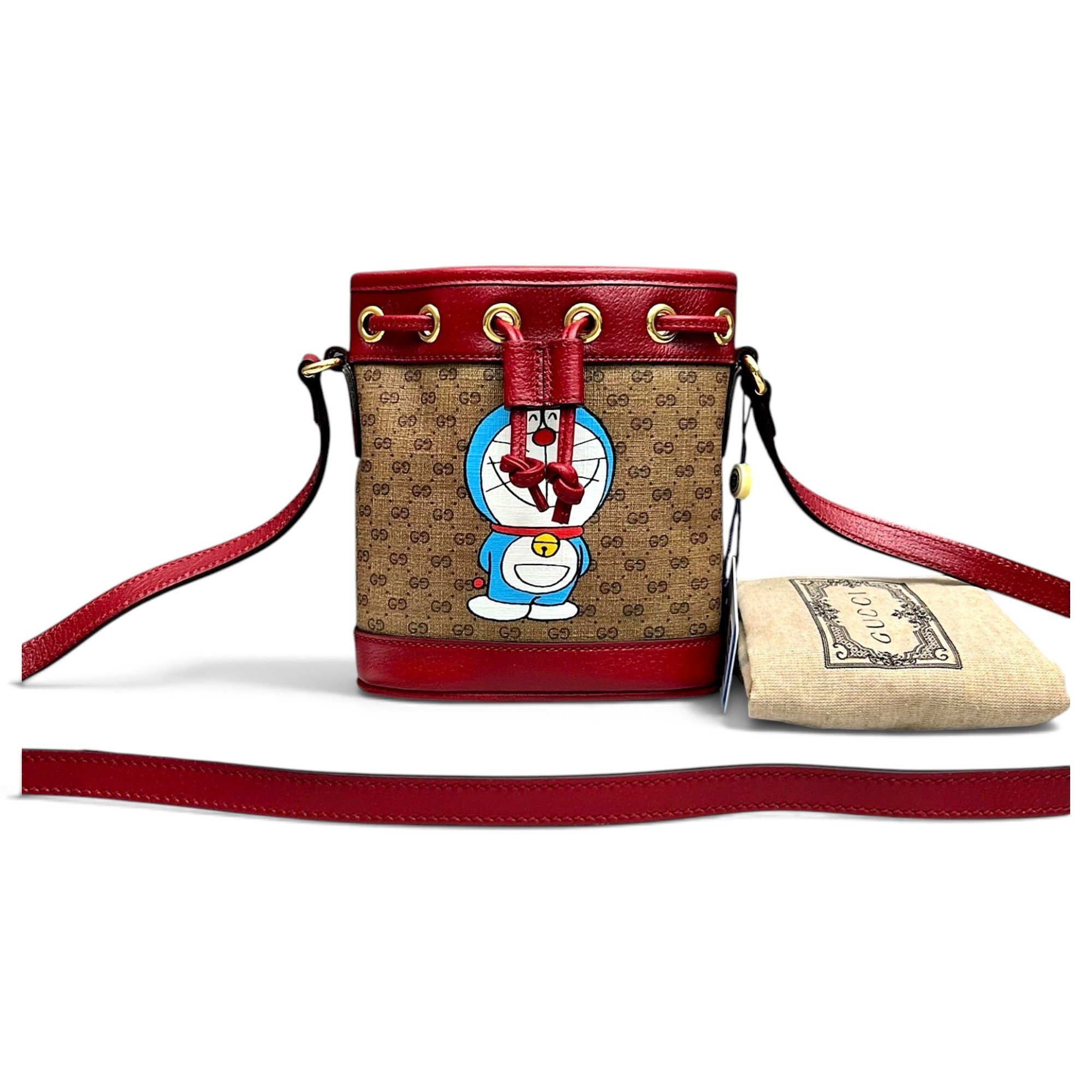 Ophidia Bucket leather handbag