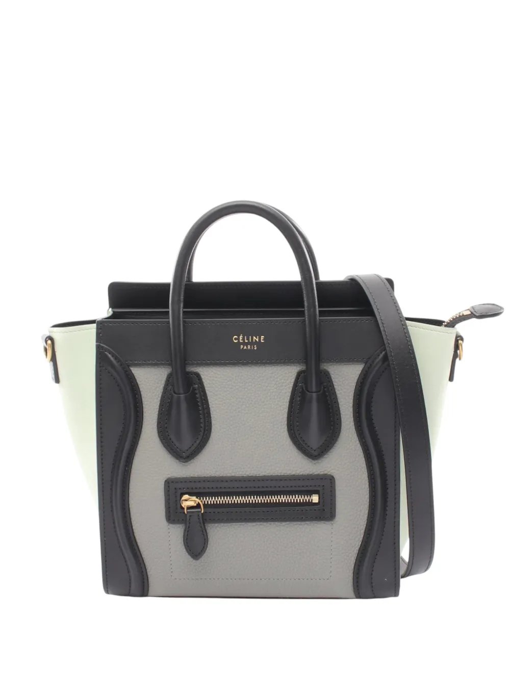 2000-2026 Nano Tricolor Leather Luggage Tote satchel
