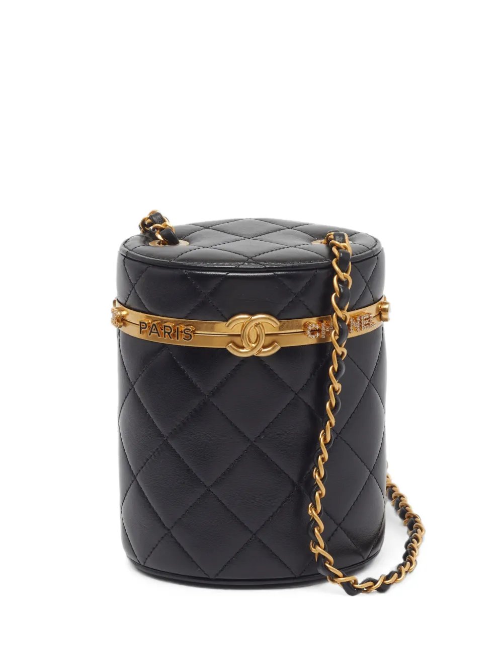 diamond-quilted shoulder bag