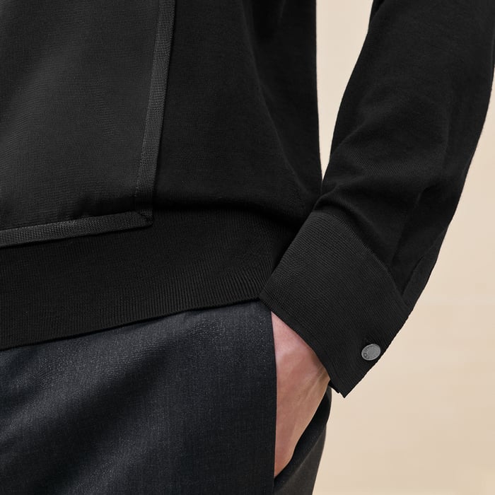 Noir "Decadre Laine & Soie" Turtleneck Sweater