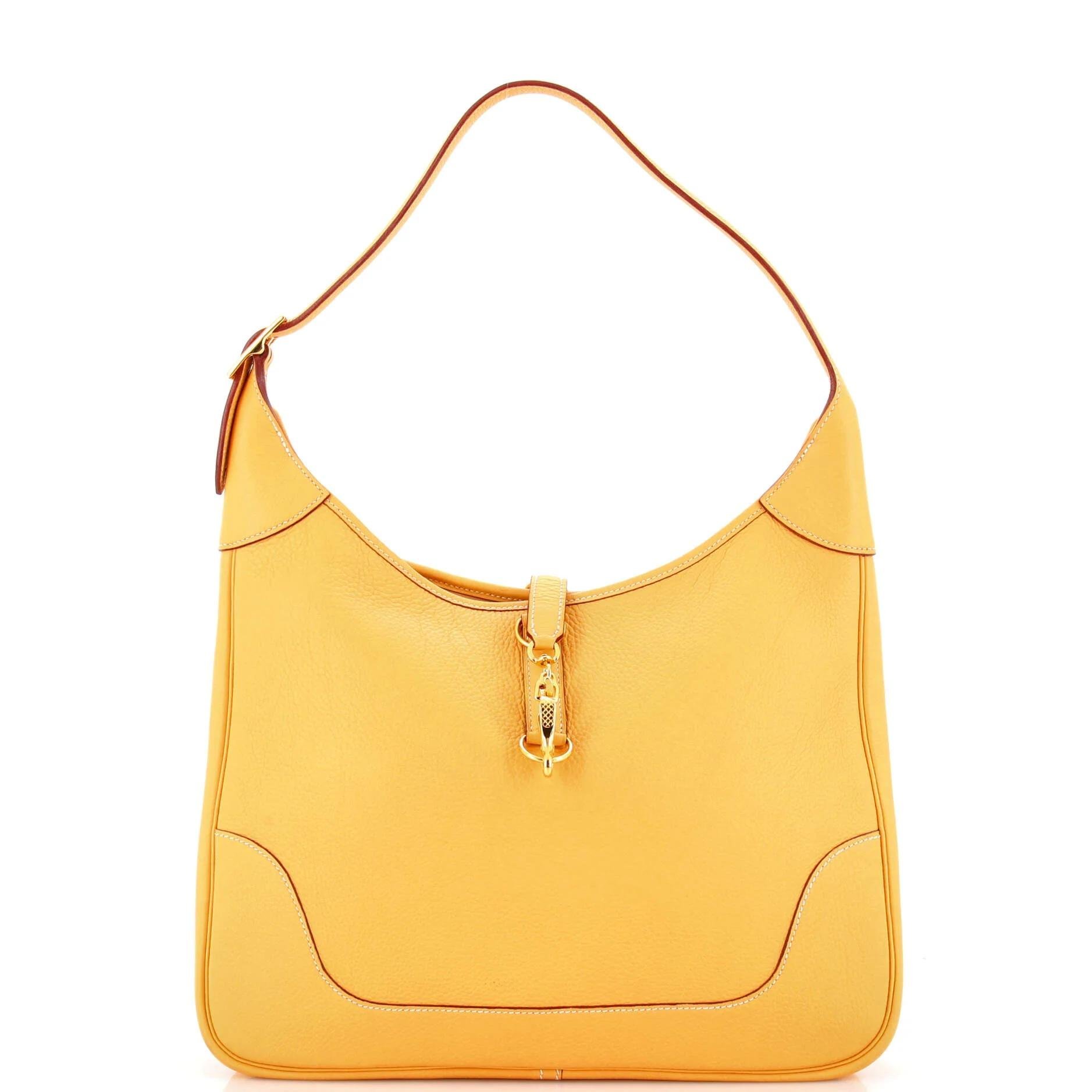 Hermes Trim Ii 35 Handbag Clemence Leather 2001