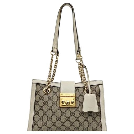Padlock leather handbag