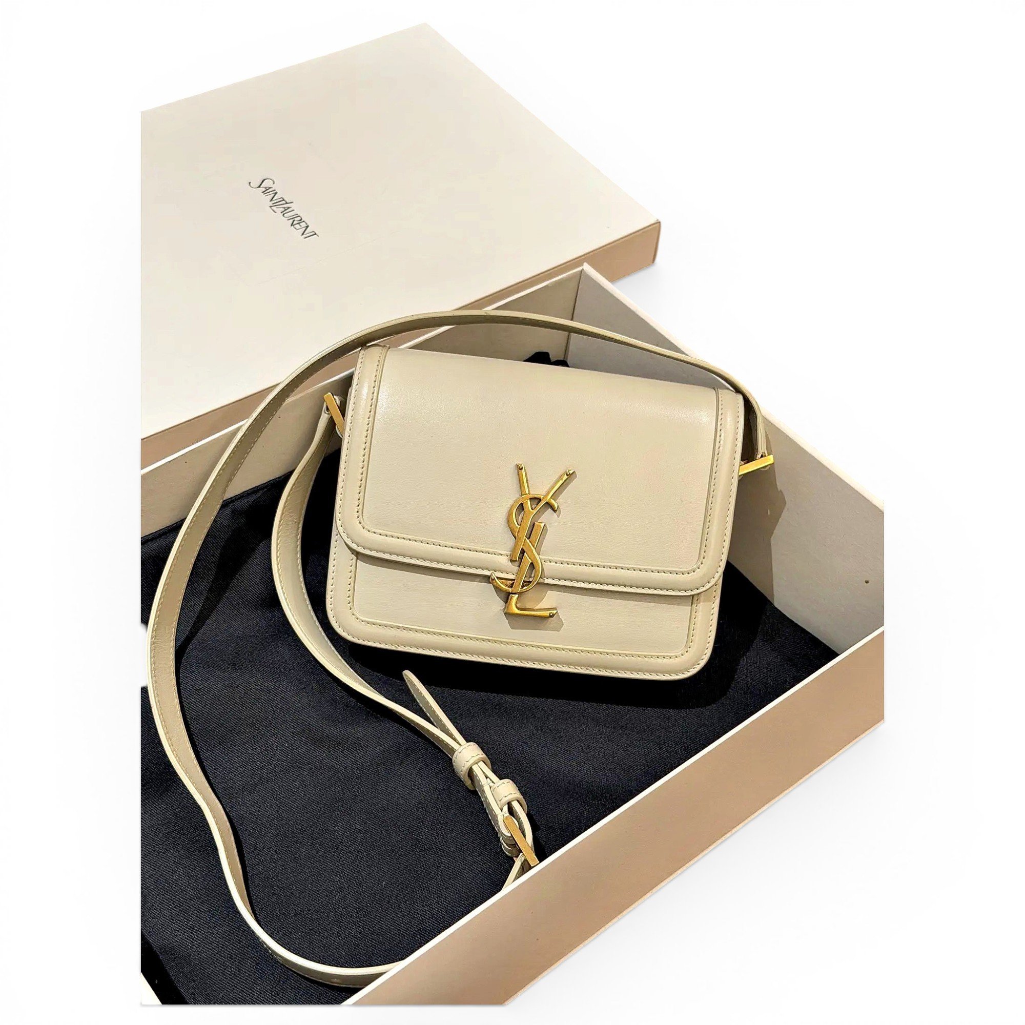Solférino leather handbag