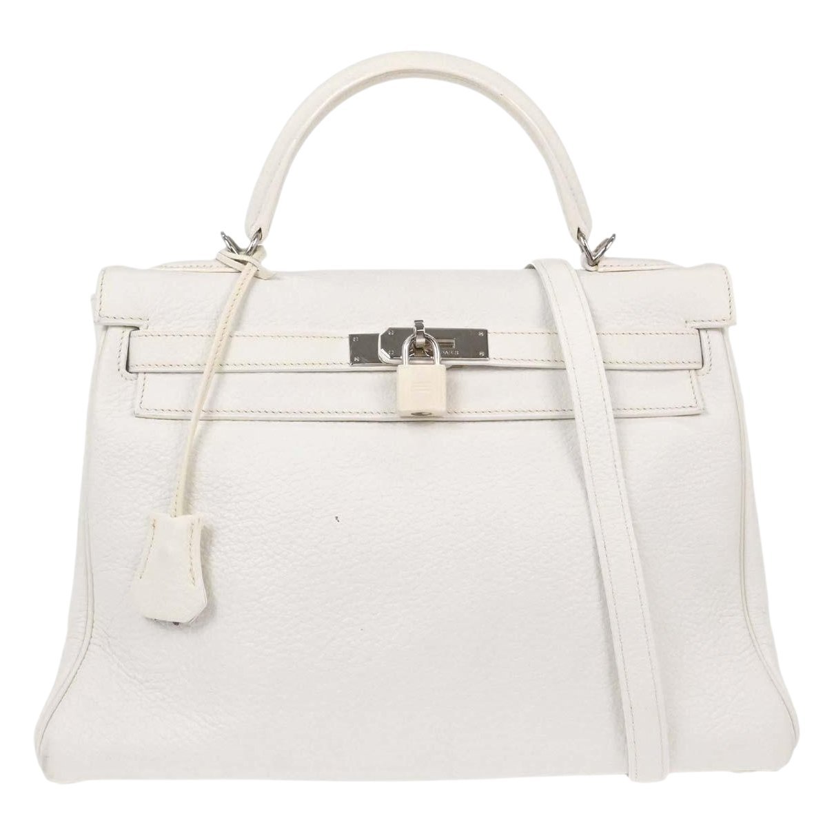 Hermes Kelly Handbag White