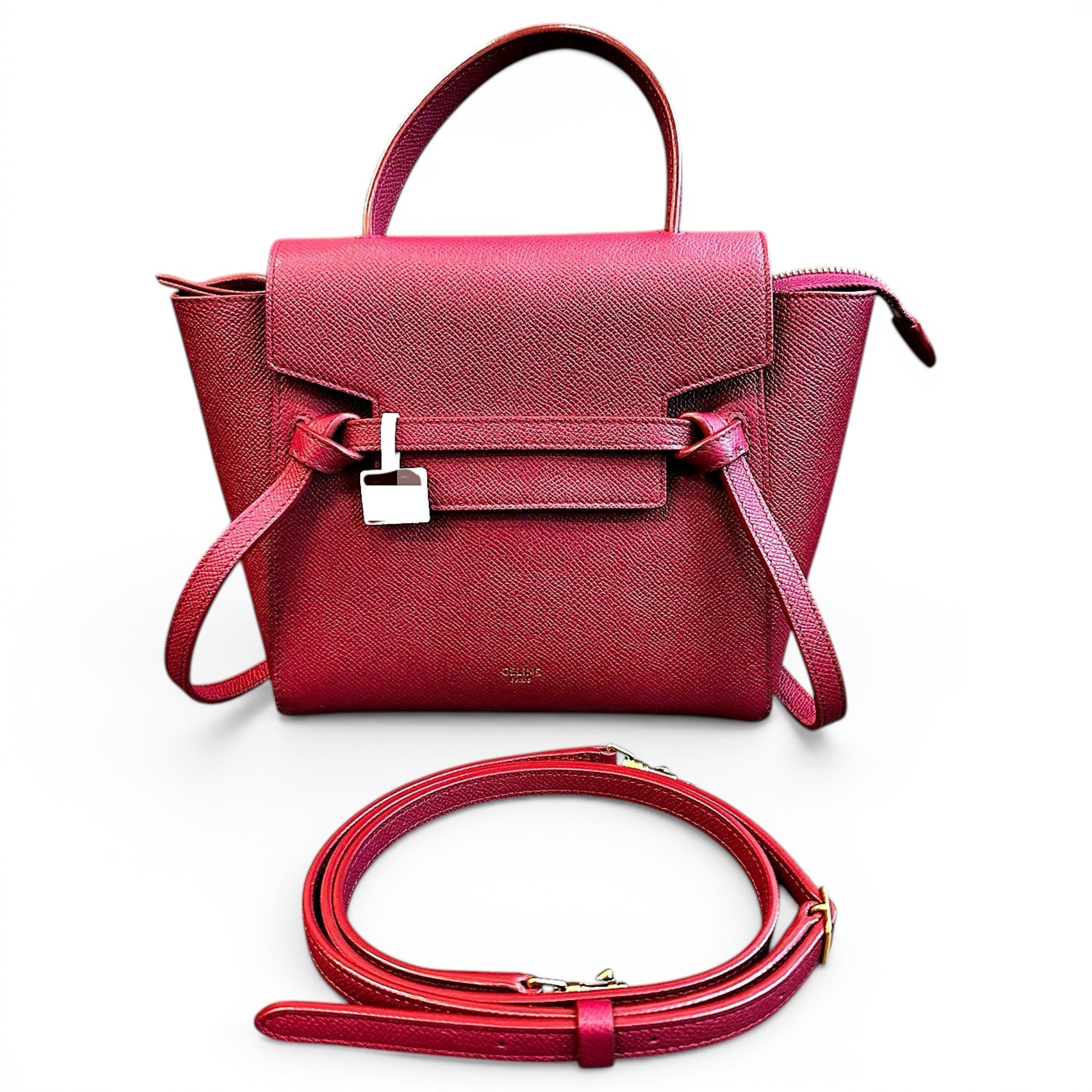 Belt leather handbag