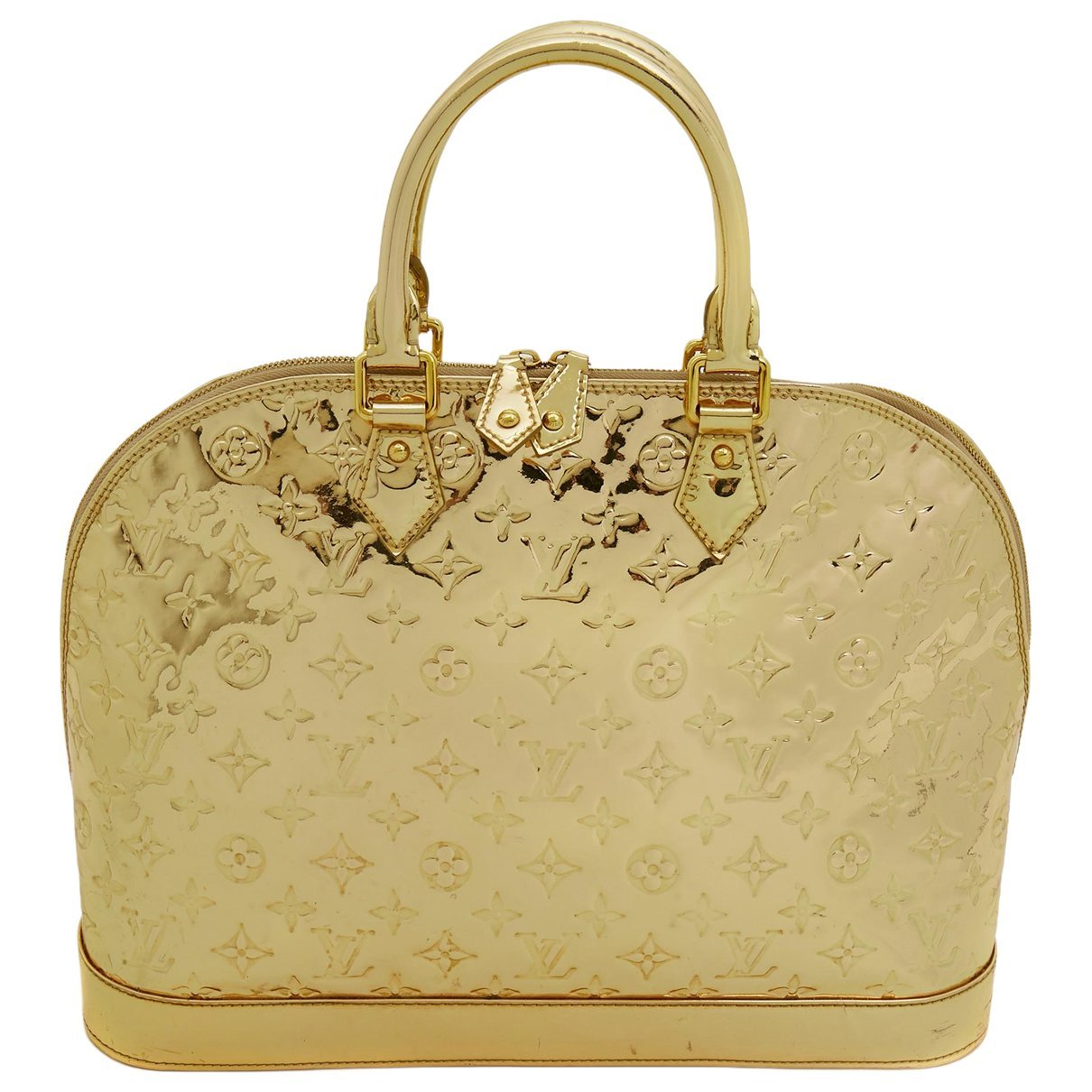 Patent leather satchel