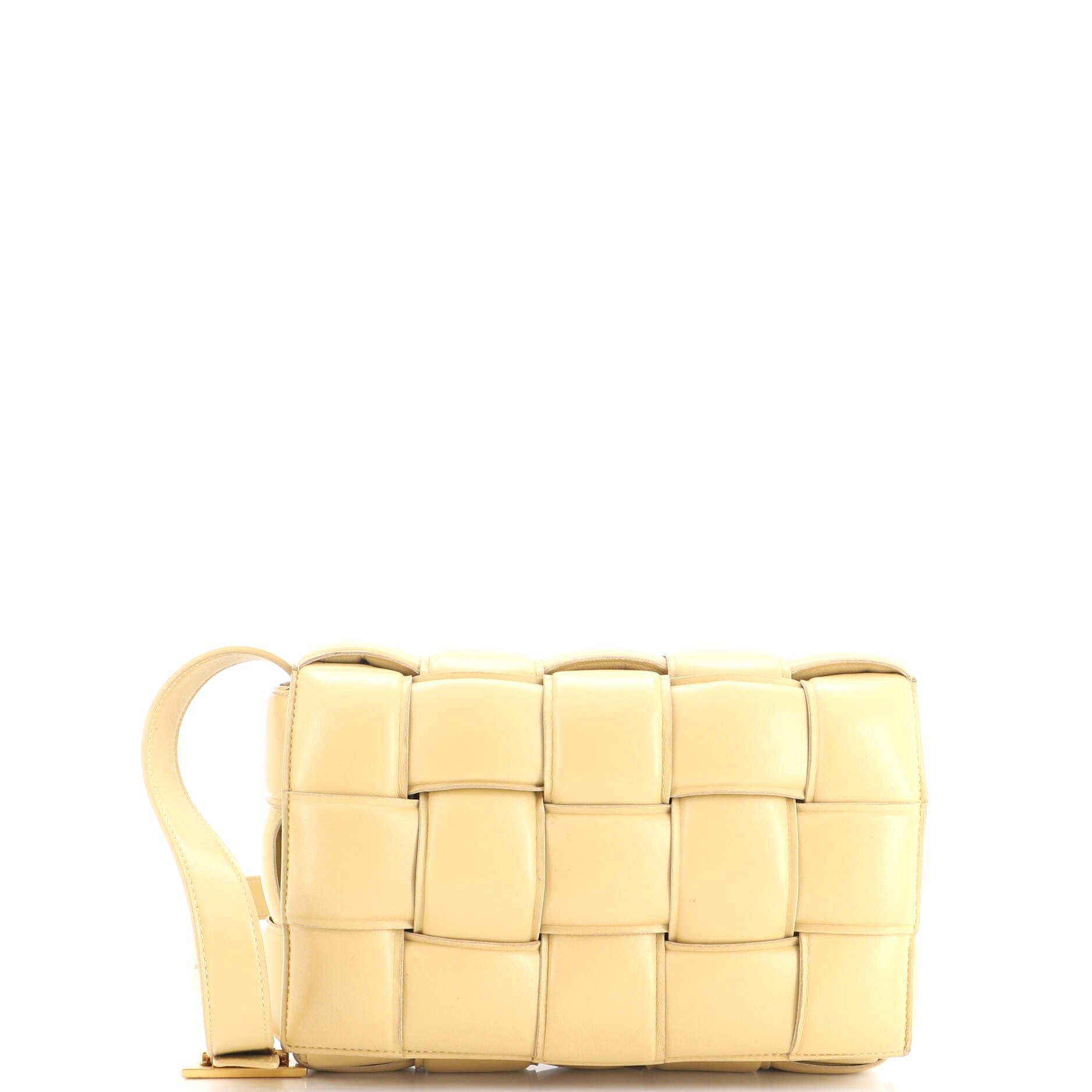Cassette Crossbody Bag Padded Maxi Intrecciato Leather