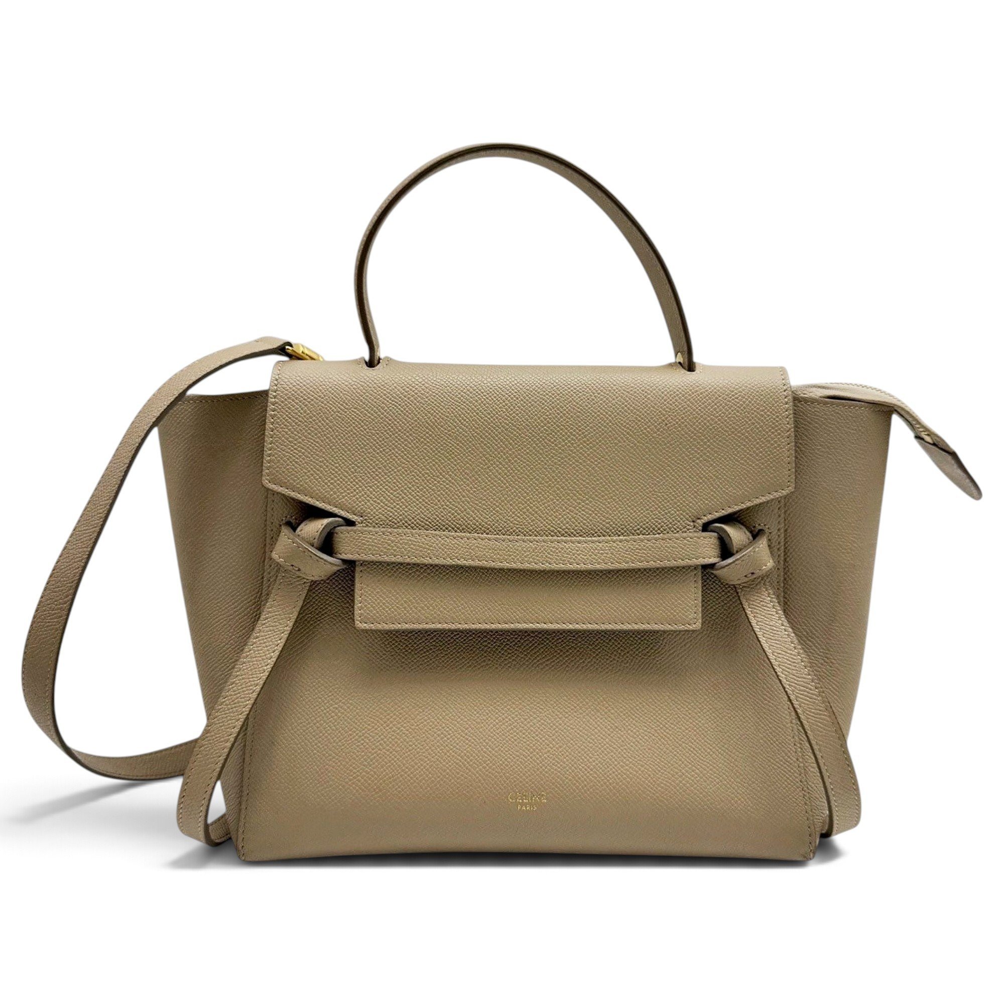 Belt leather handbag