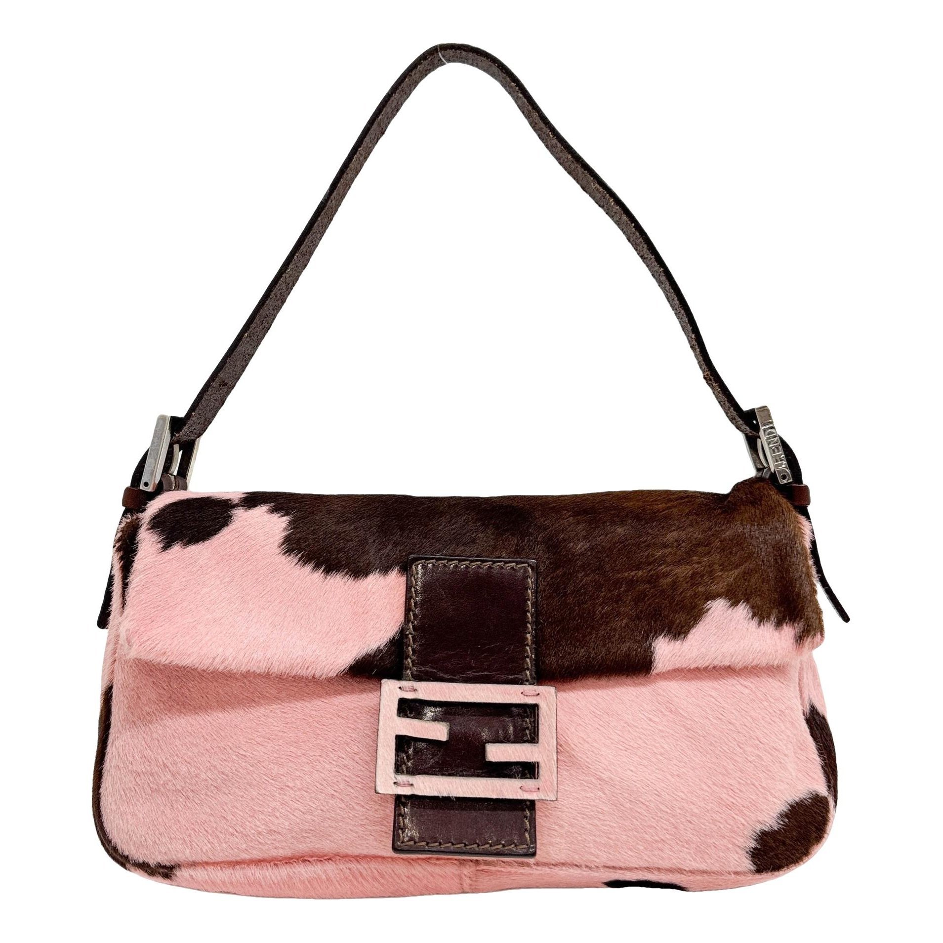 Baguette pony-style calfskin handbag