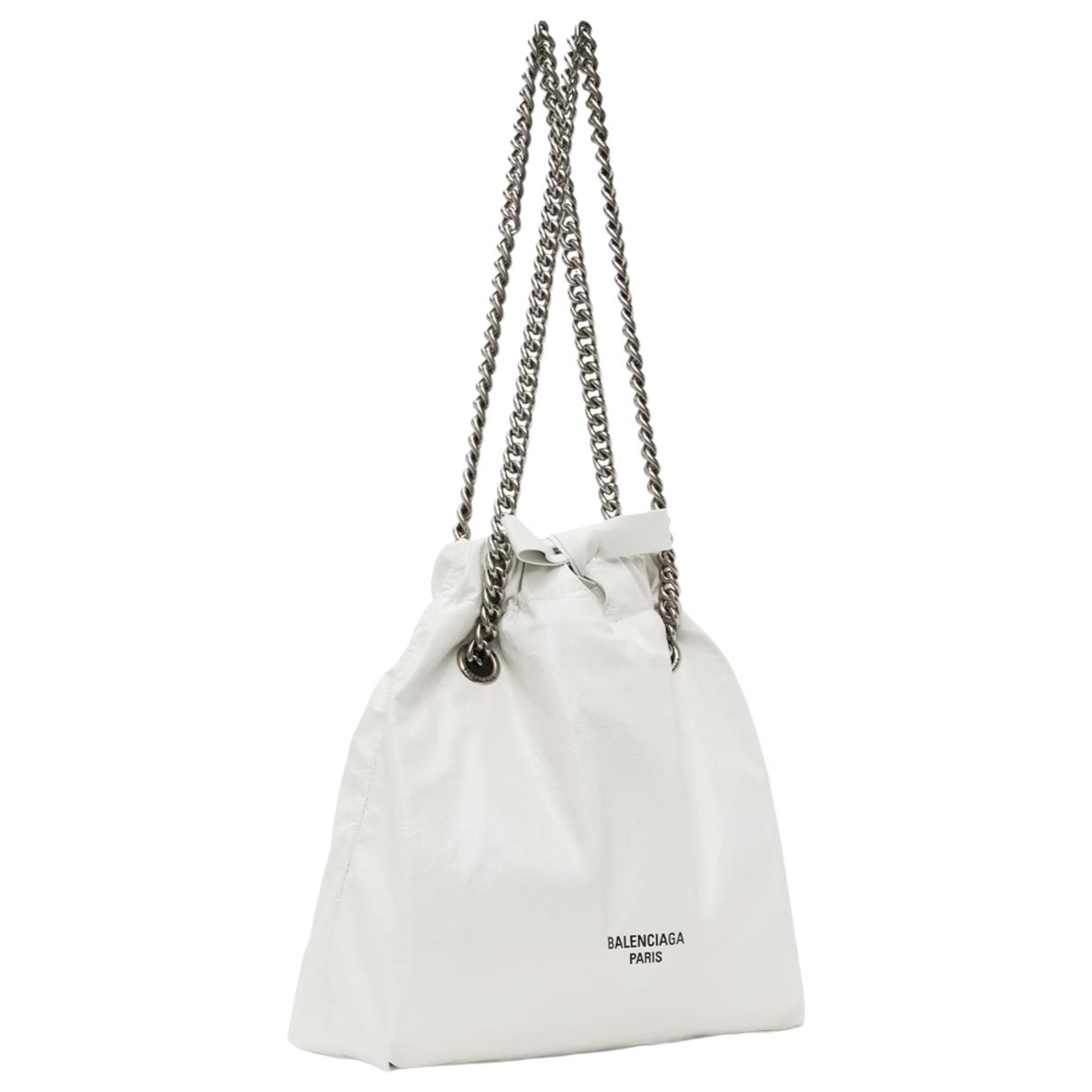 Crush leather handbag