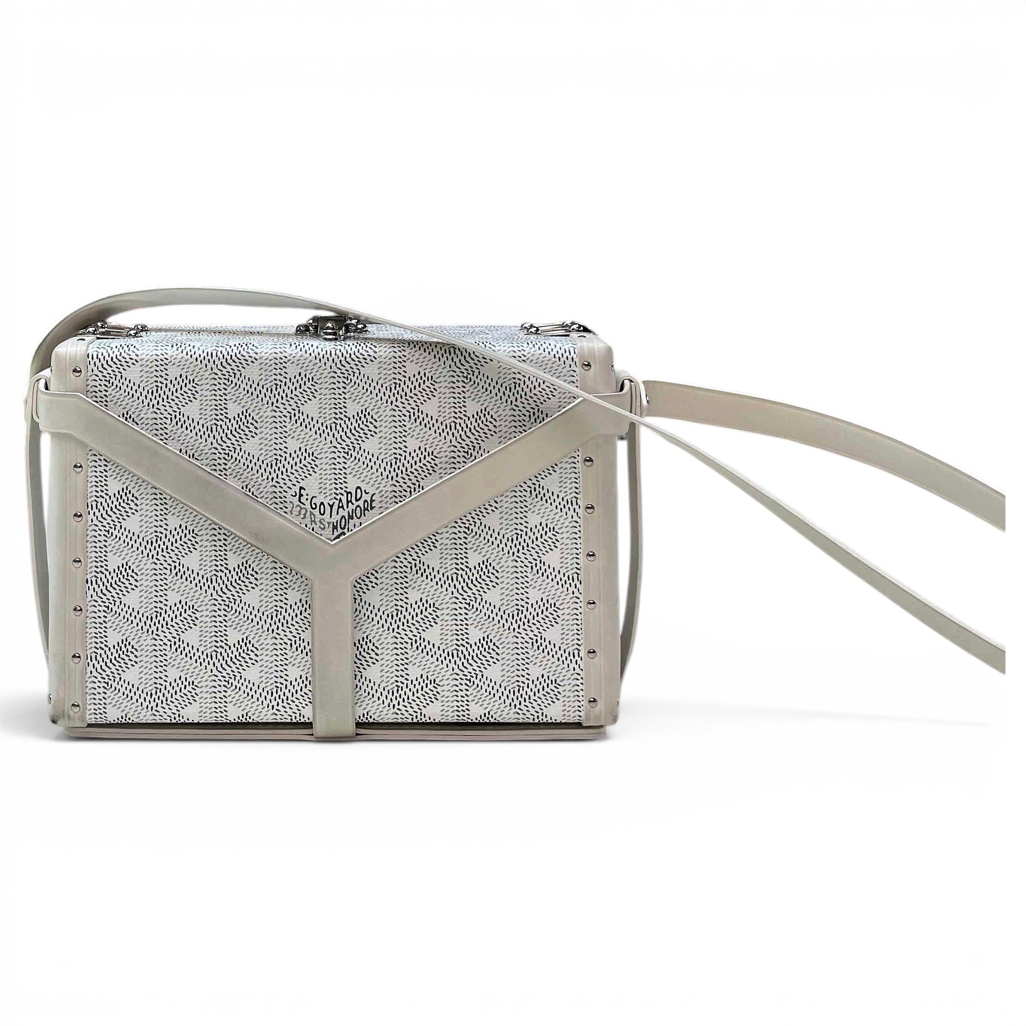 Goyard Minaudiere Goyardine cloth handbag