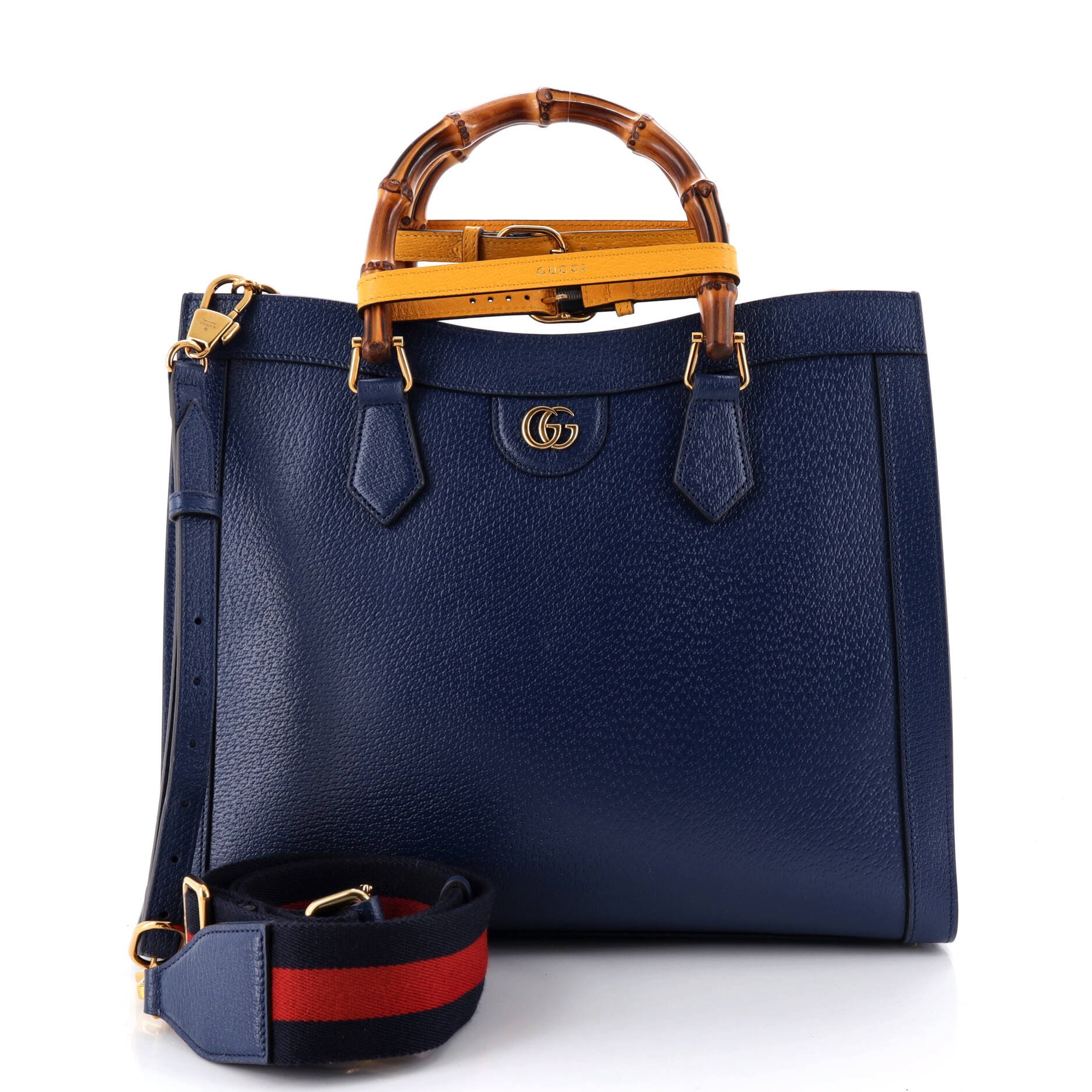 Diana NM Bamboo Handle Tote Leather Medium