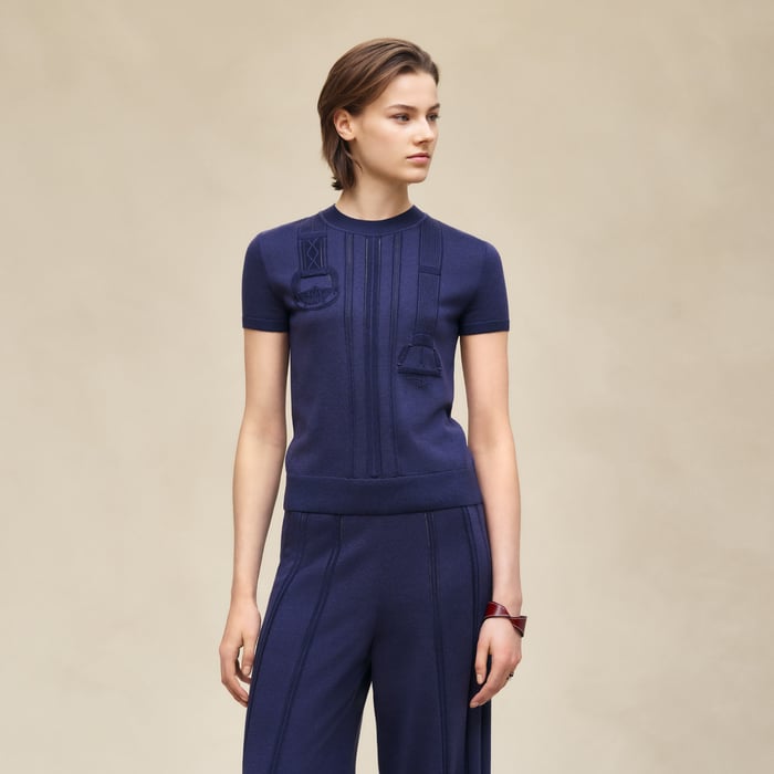 Bleu Abysse "Etriers Remix" Short-sleeve Sweater