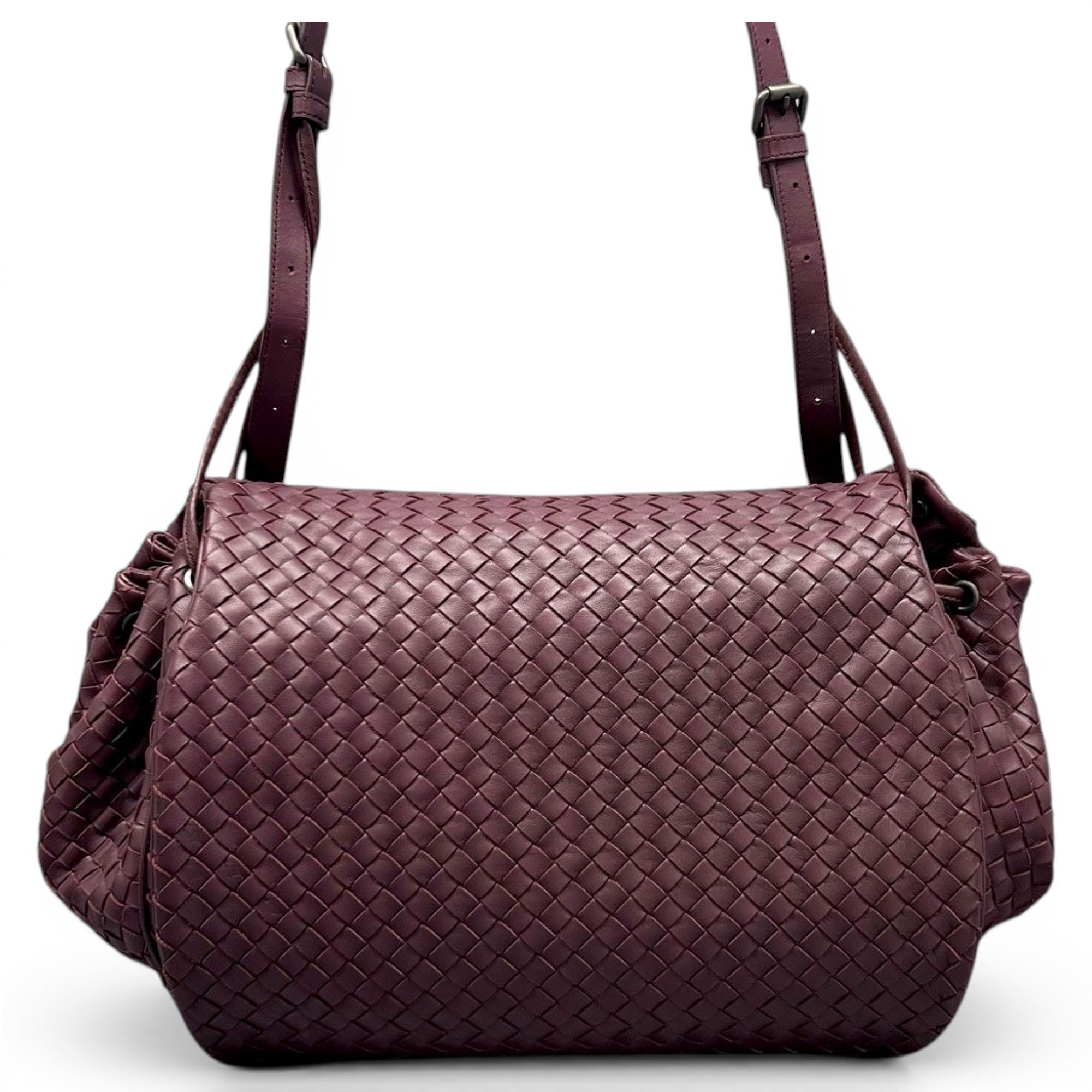 Window leather handbag