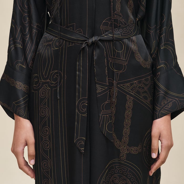 Noir "l'Enseigne Du Sellier" Caftan