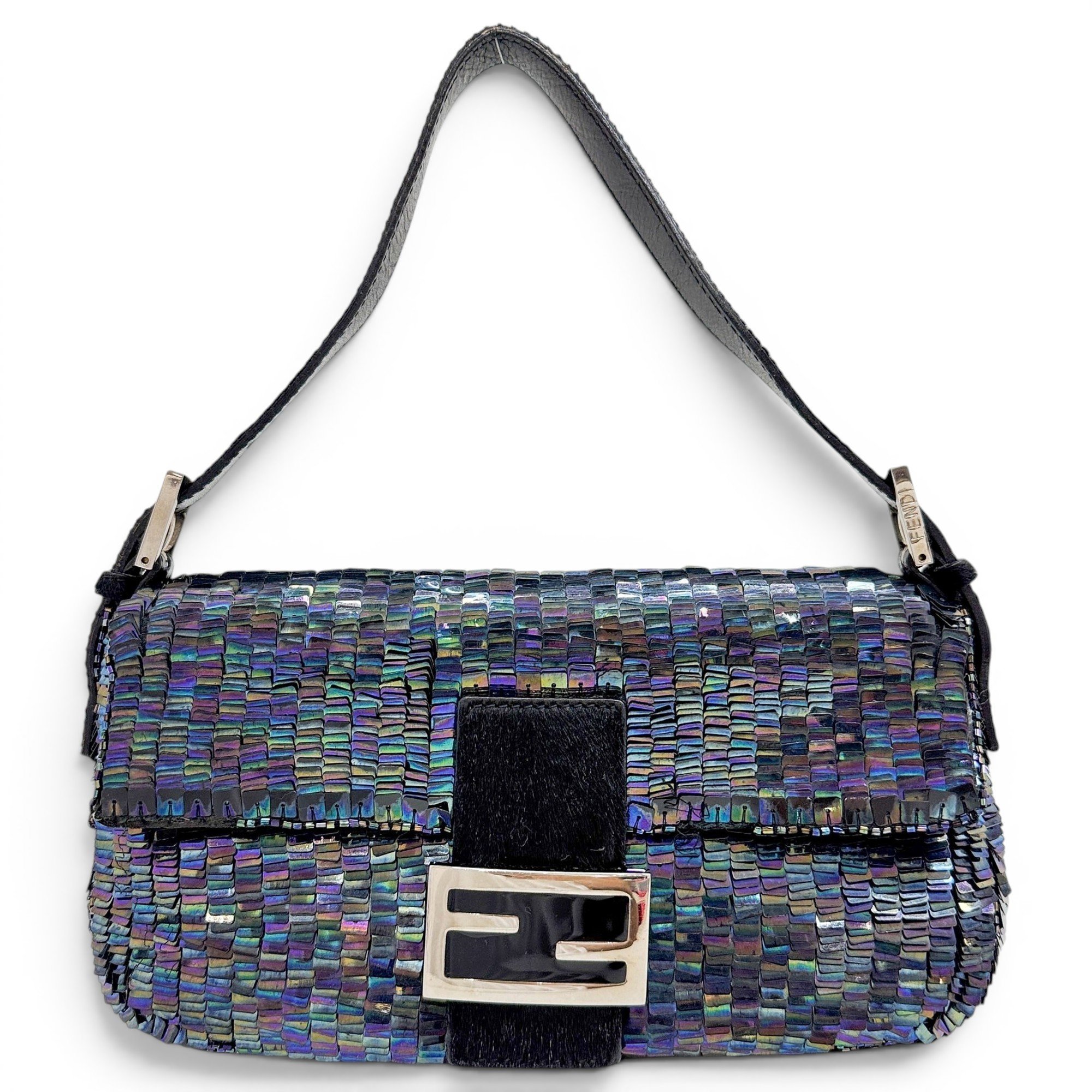 Baguette glitter handbag