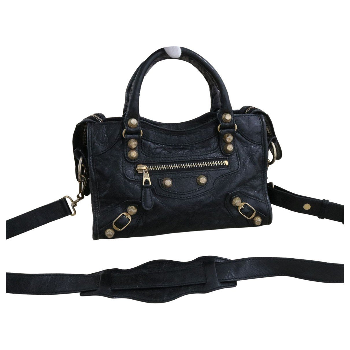 City leather handbag