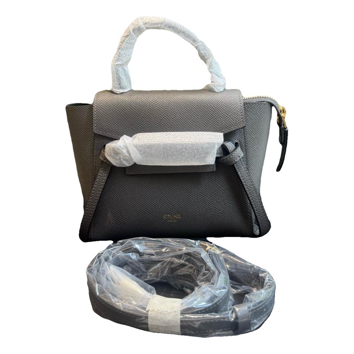 Belt leather handbag