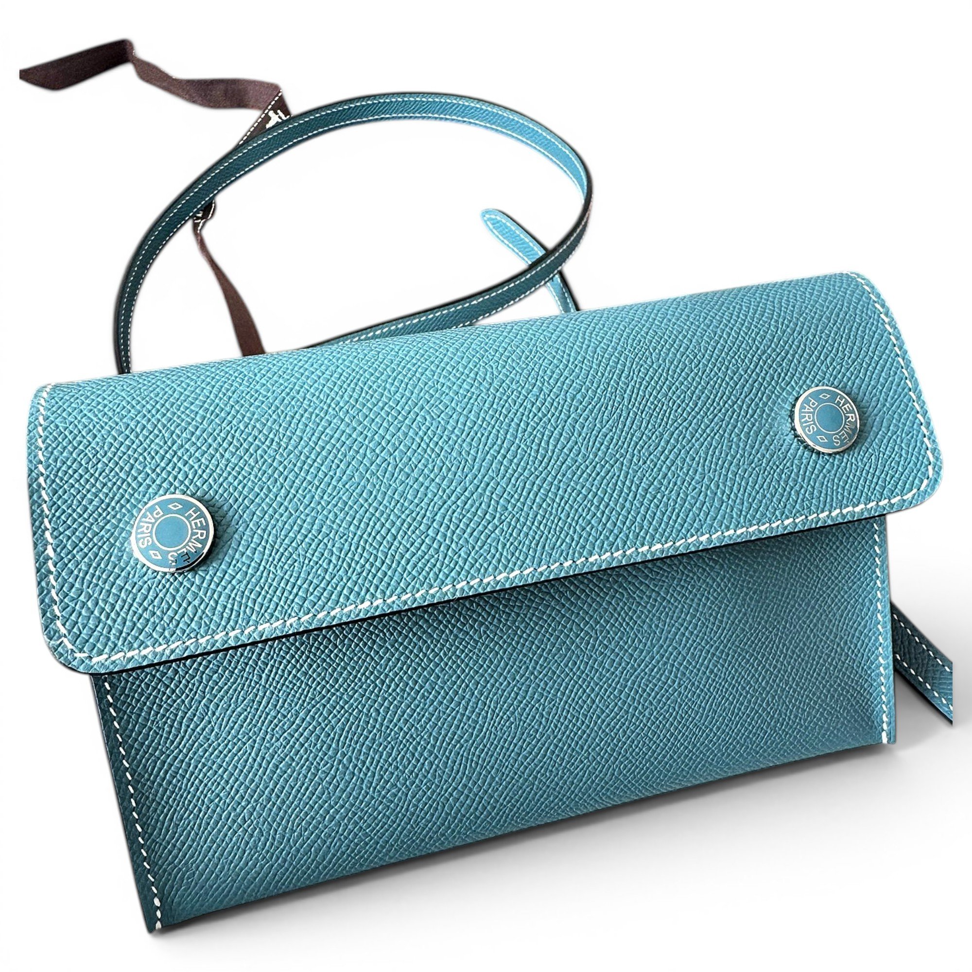 Hermesnap leather handbag
