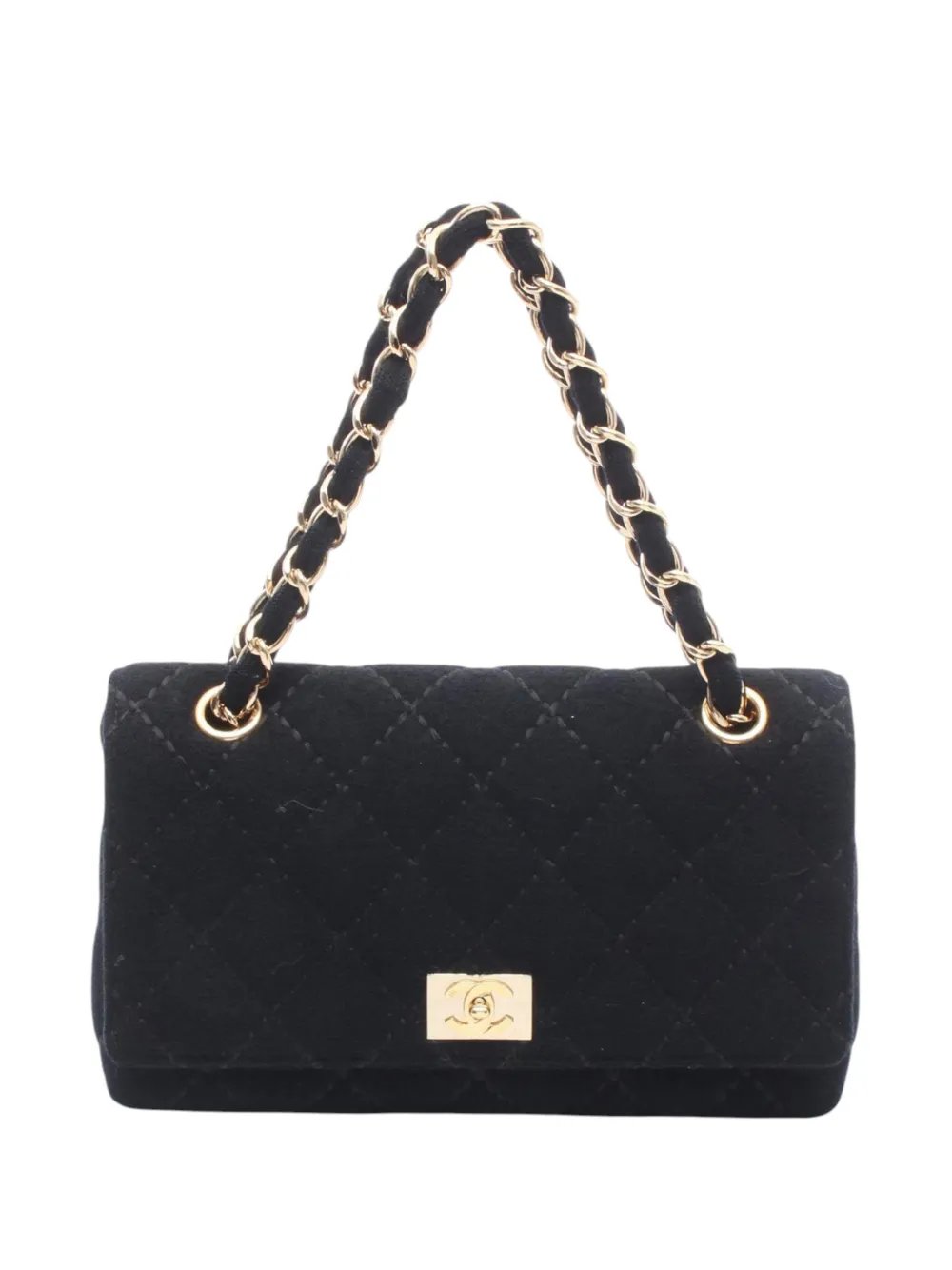 2002-2003 CC Quilted Jersey Wild Stitch Flap shoulder bag