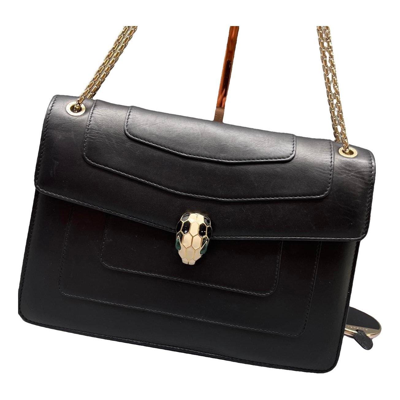 Serpenti leather handbag