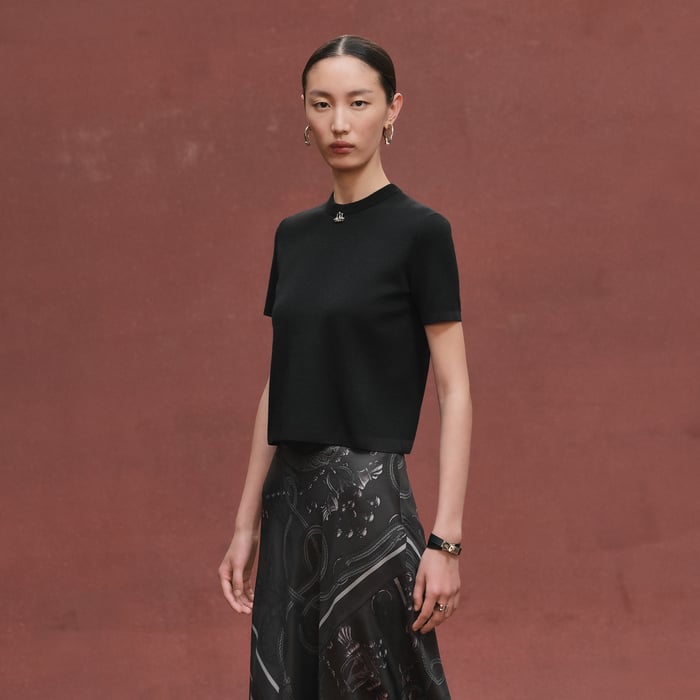 Noir "Palefroi Remix" Short-sleeve Sweater