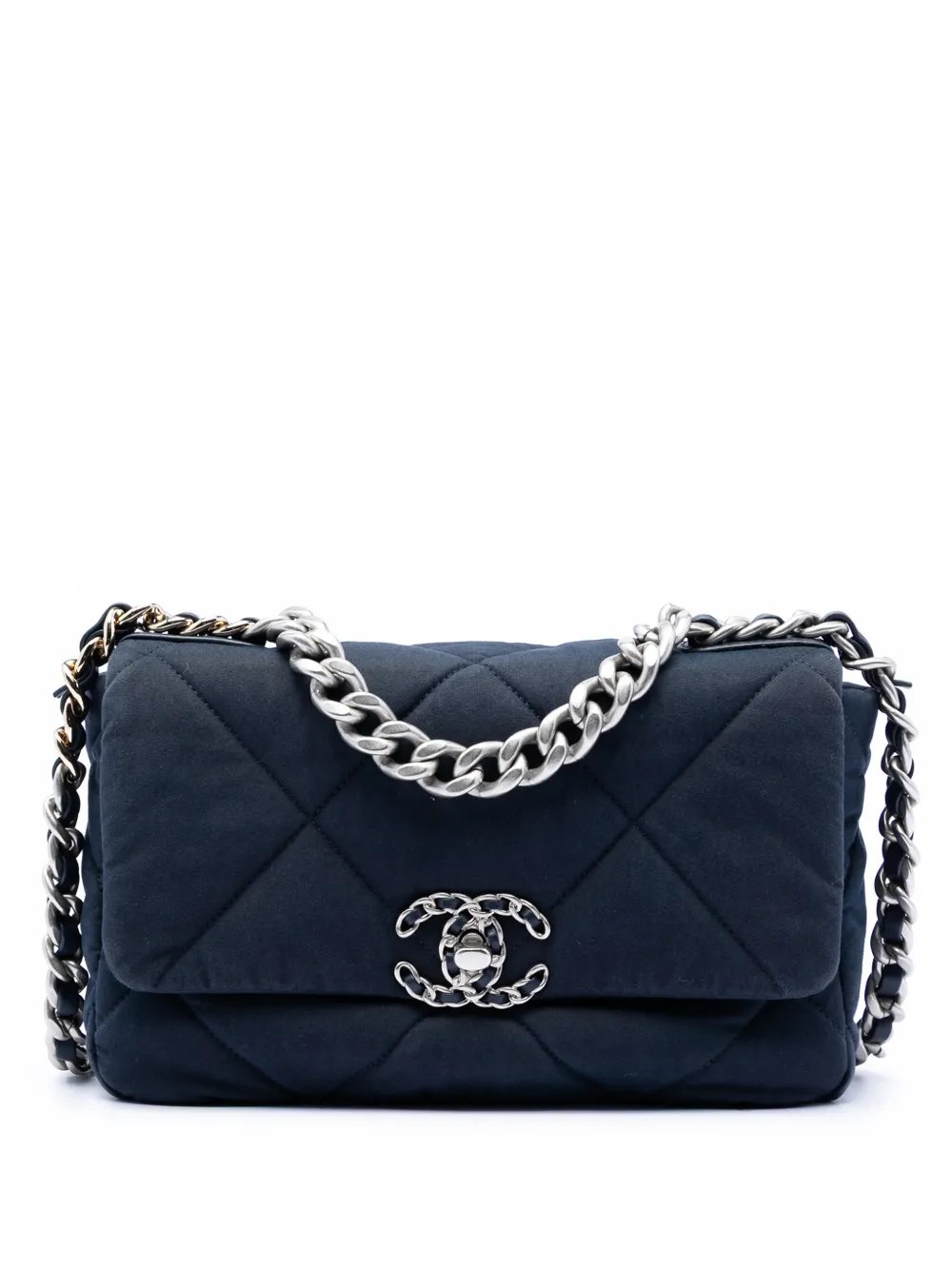 2021-2026 Medium Quilted Jersey 19 Flap satchel