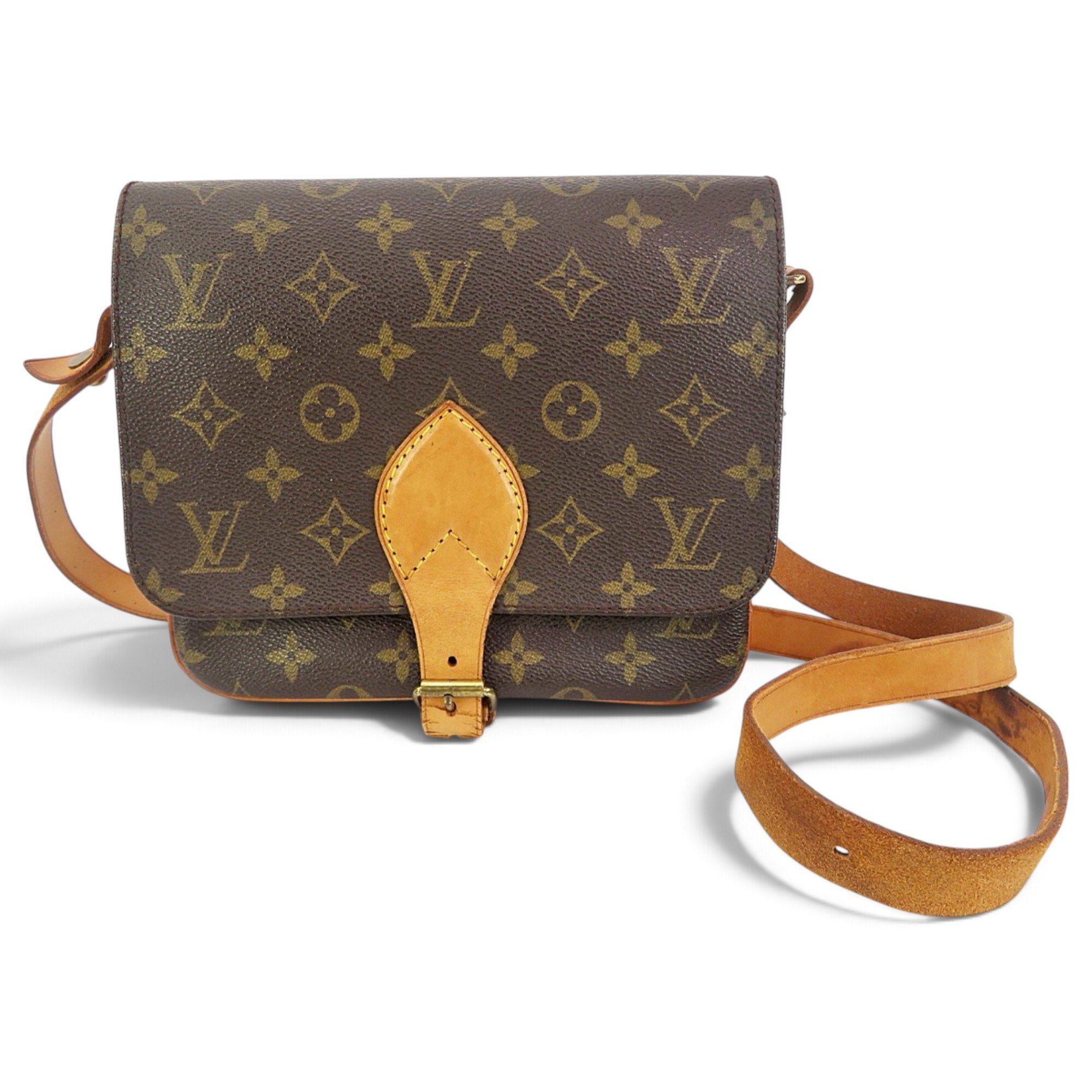Cartouchière leather crossbody bag
