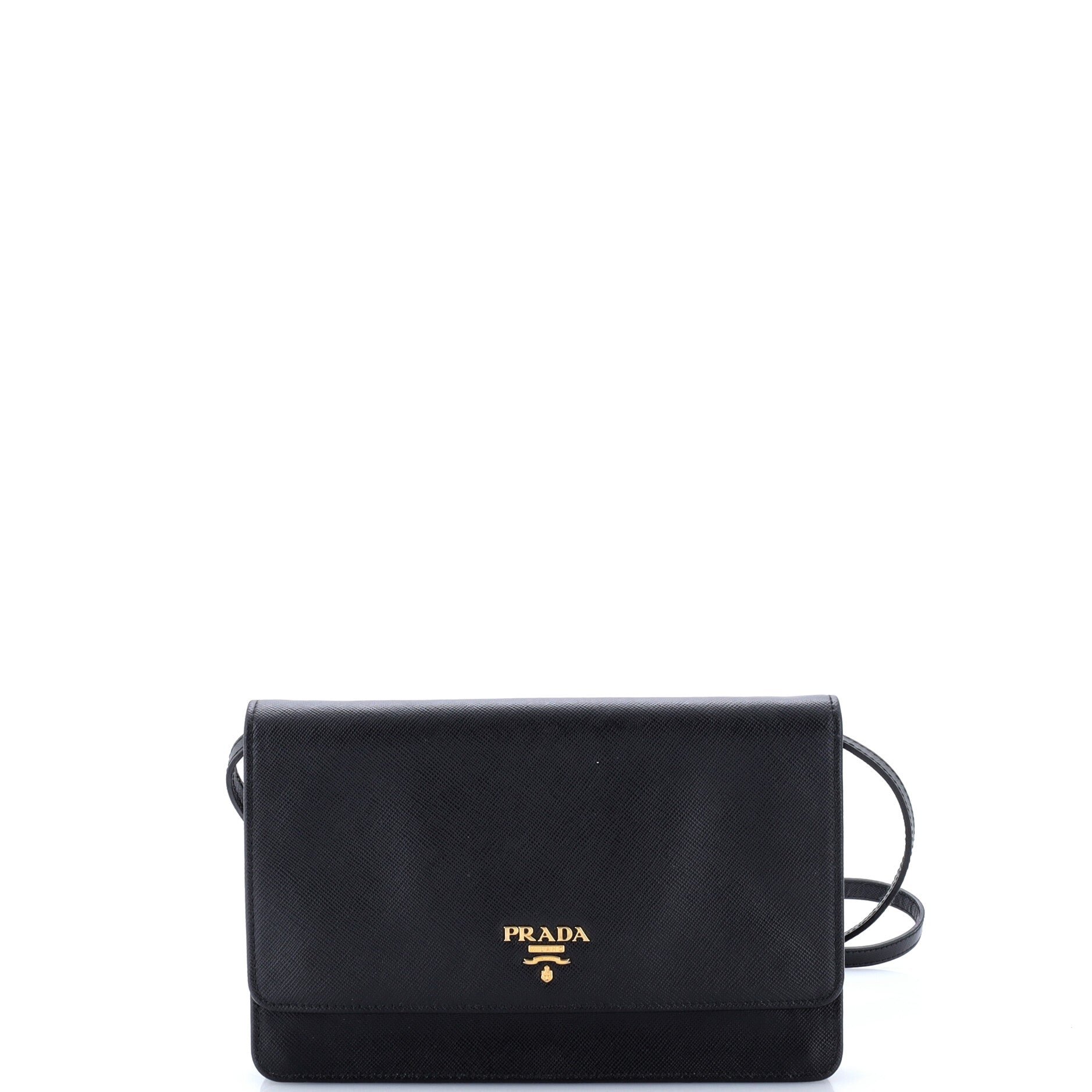 Wallet on Strap Saffiano Leather Small
