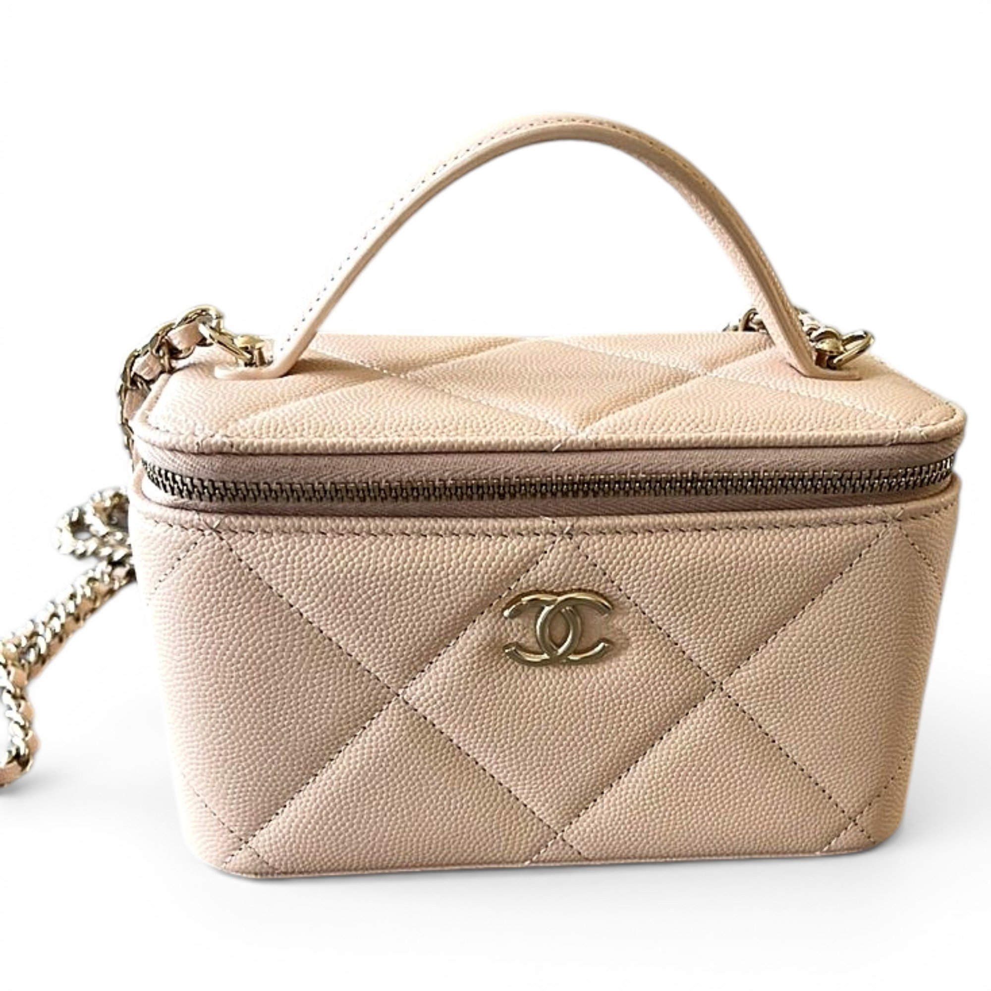 Vanity leather handbag