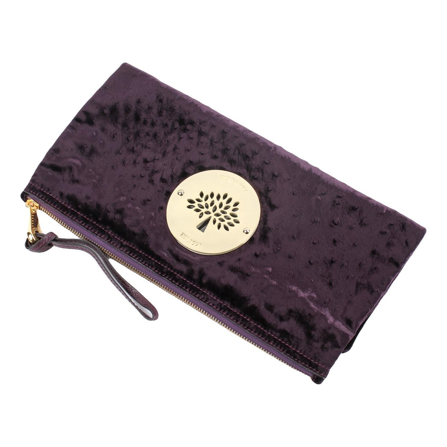 Daria velvet clutch bag