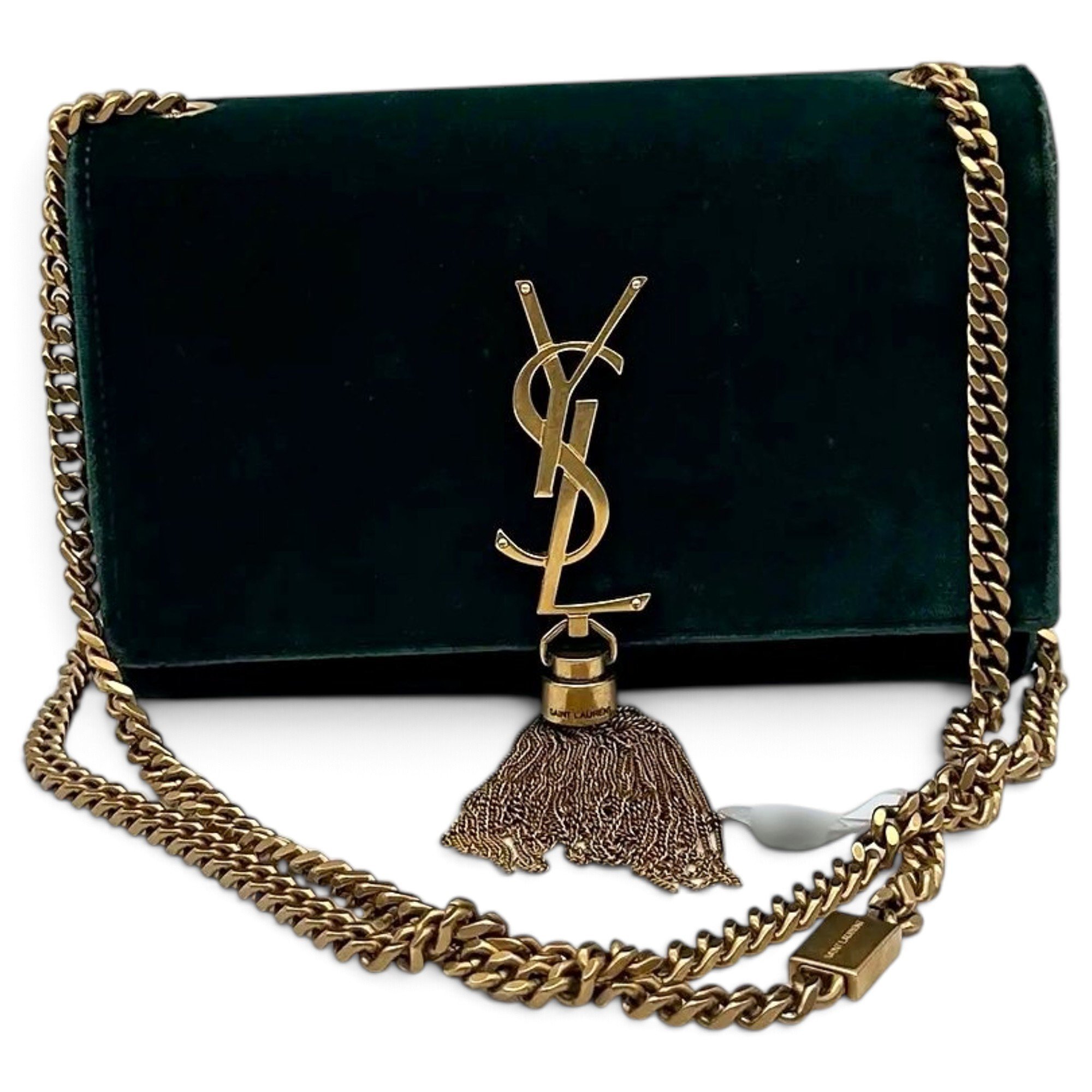 Pompom Kate velvet crossbody bag