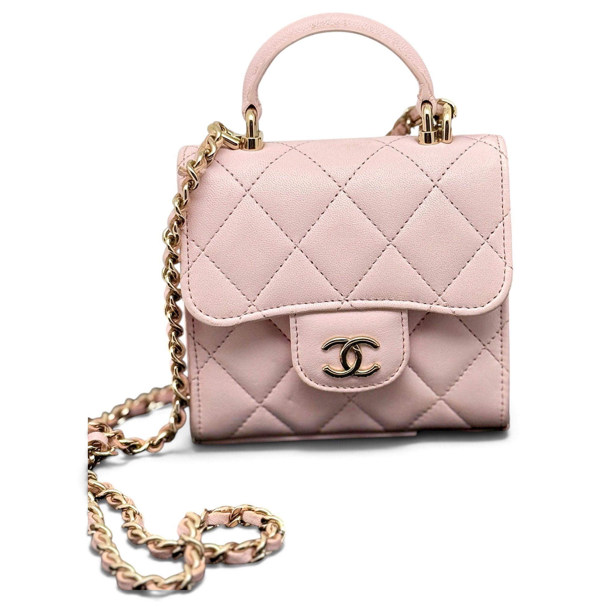 Trendy CC leather handbag