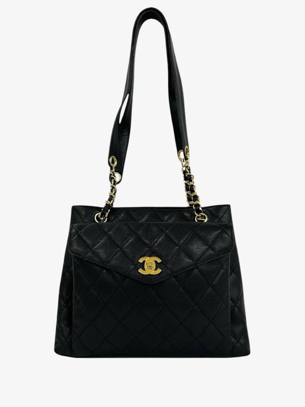 1996-1997 CC Caviar Front Pocket shoulder bag