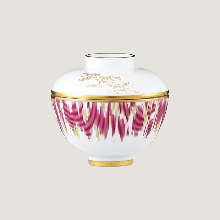 Sans Coloris Voyage En Ikat Bowl With Lid, Small Model