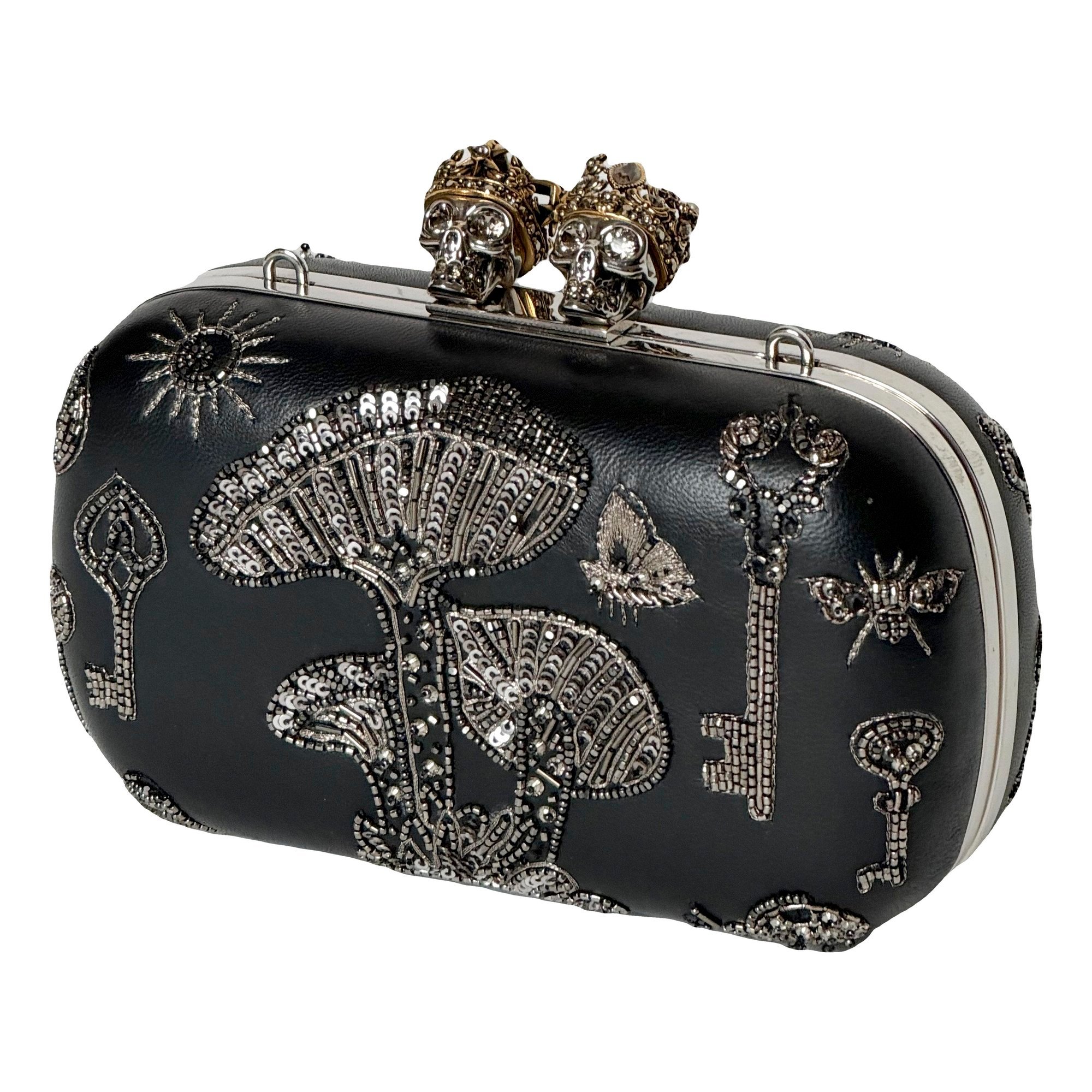 Leather clutch bag