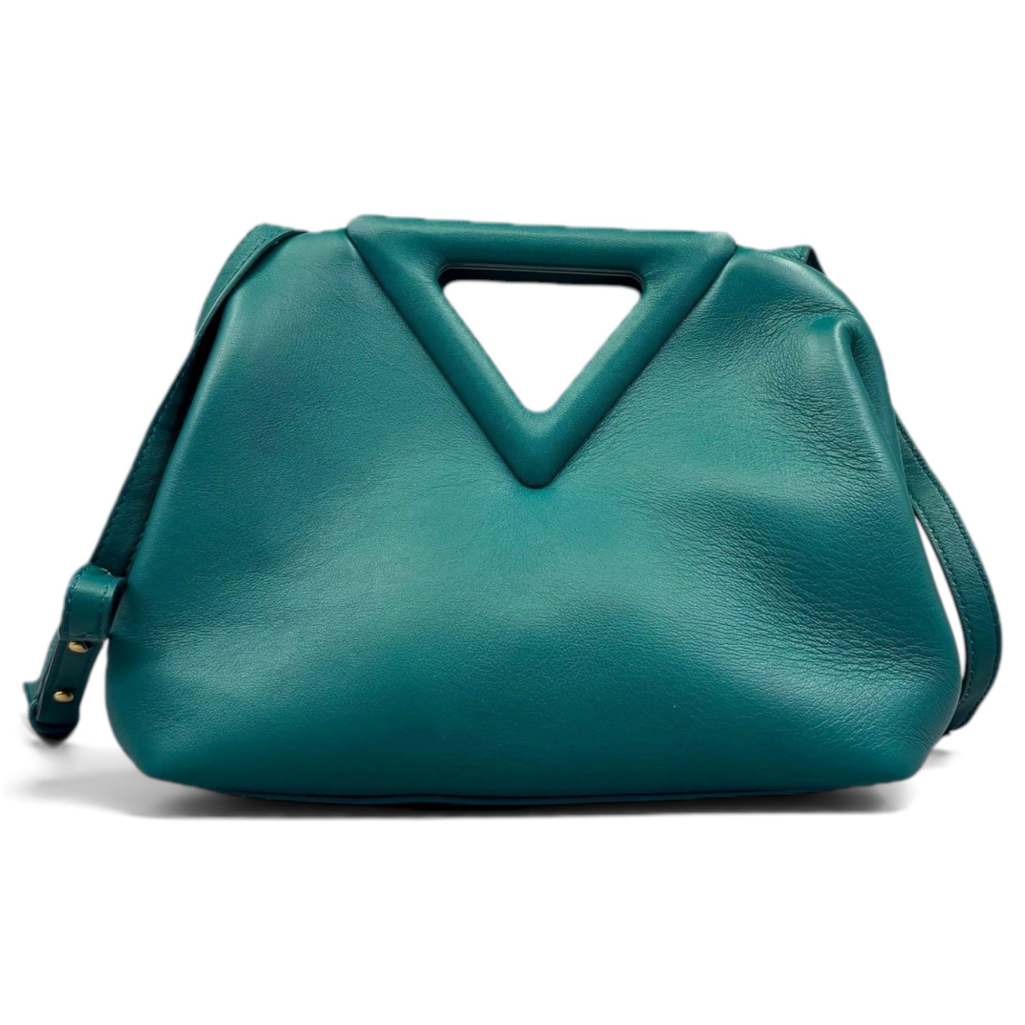 Point leather handbag