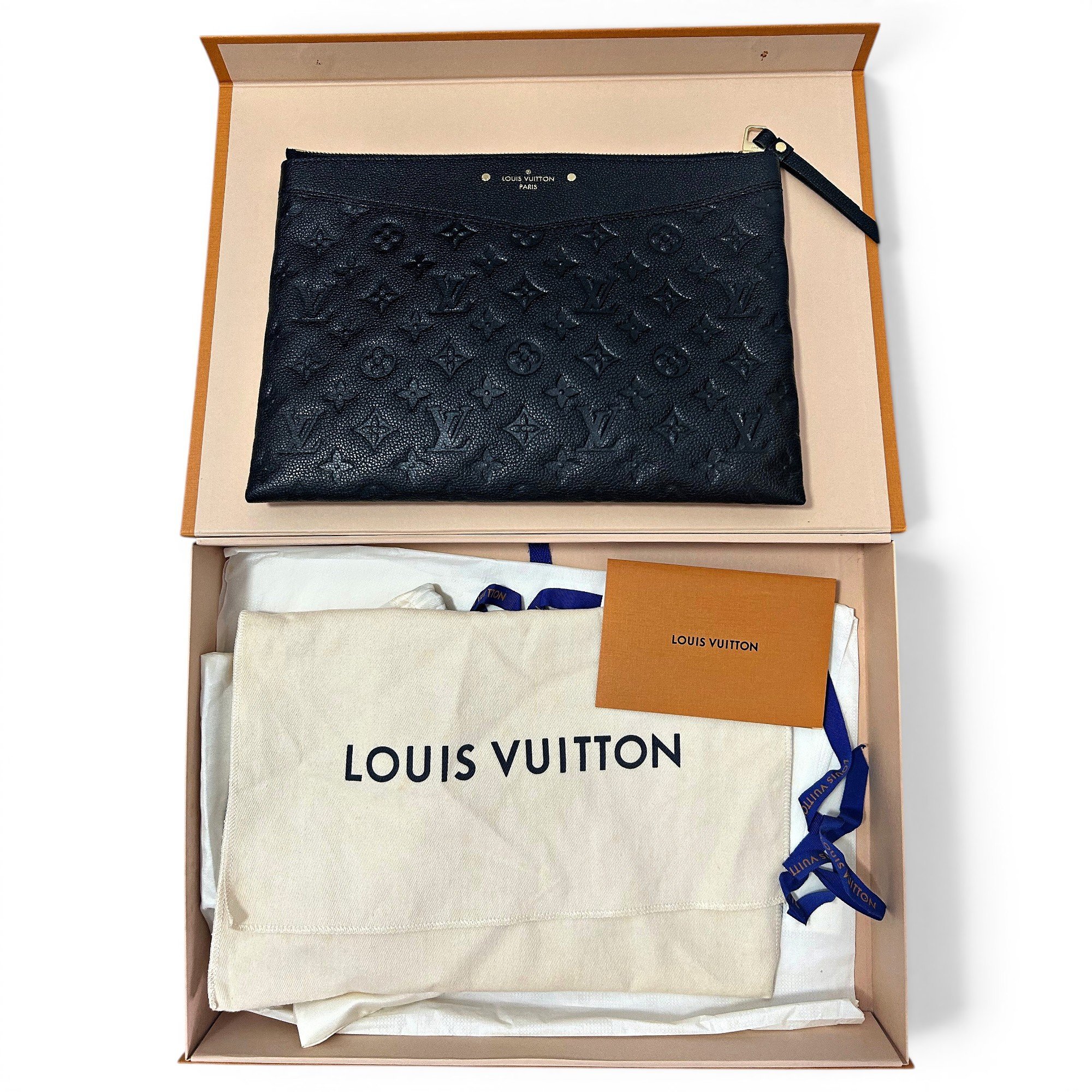 Leather clutch bag