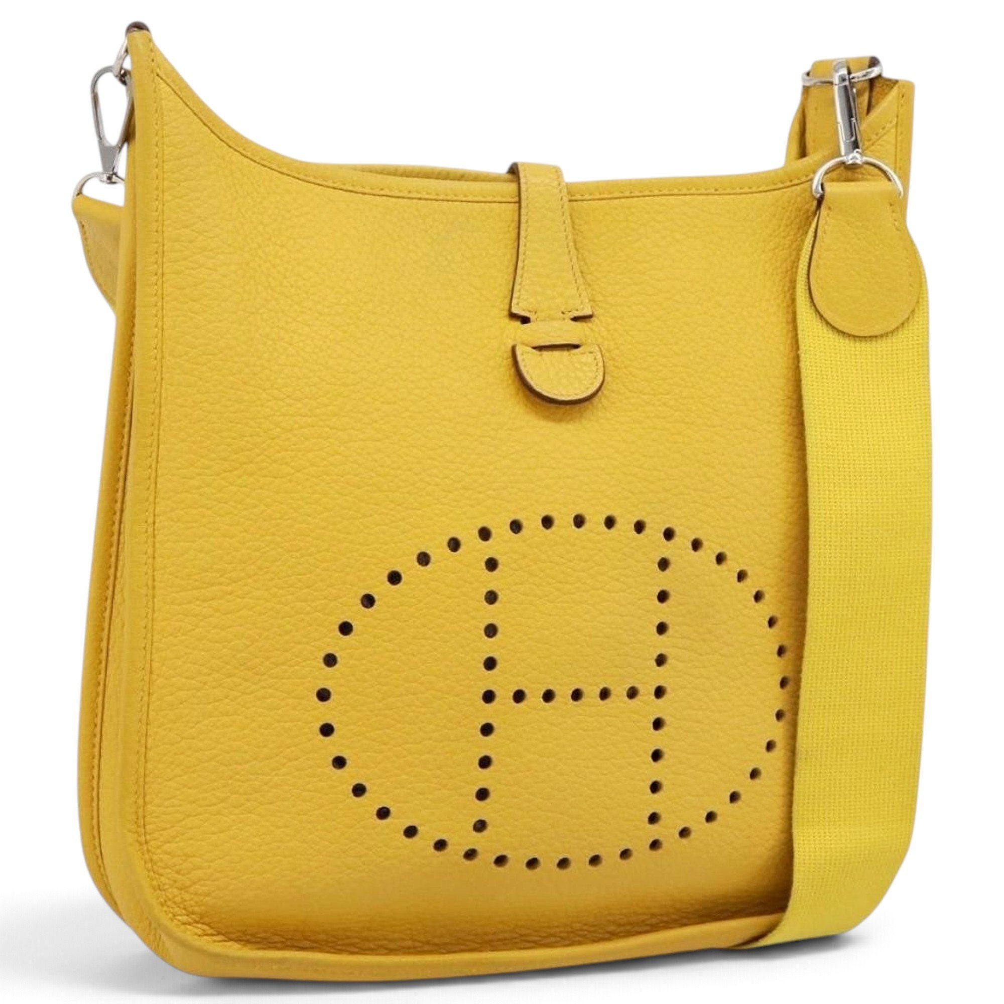 H leather handbag