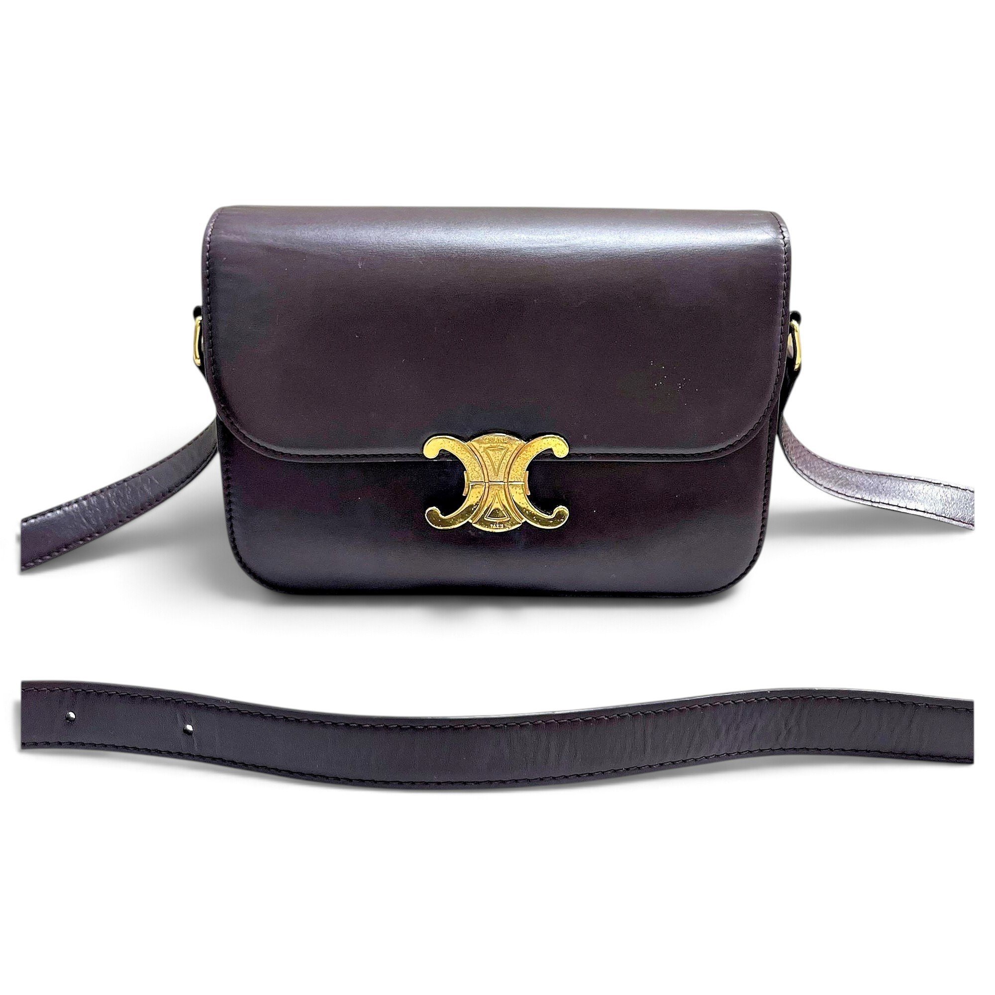 Triomphe leather handbag