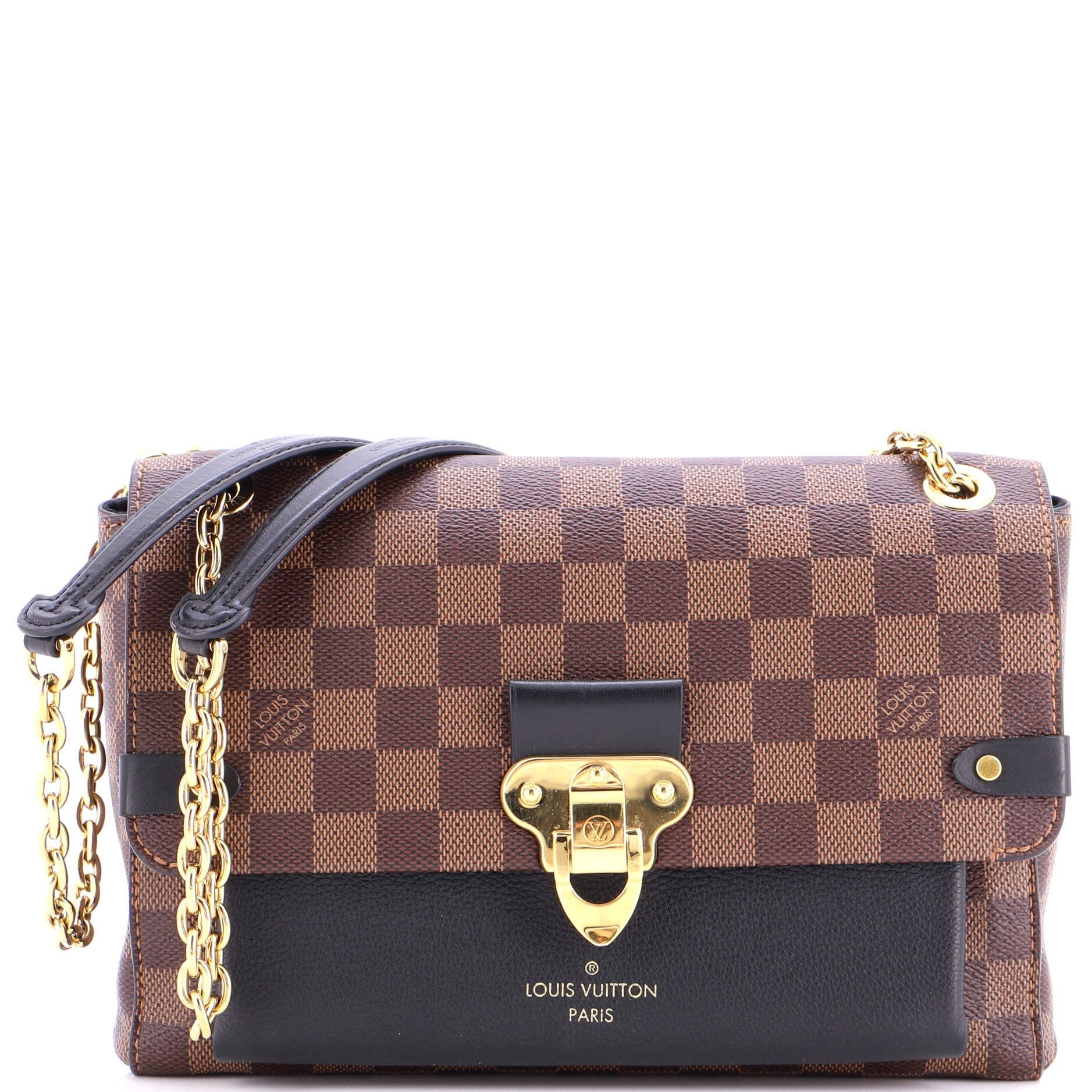 Louis Vuitton Vavin Handbag Damier with Leather PM