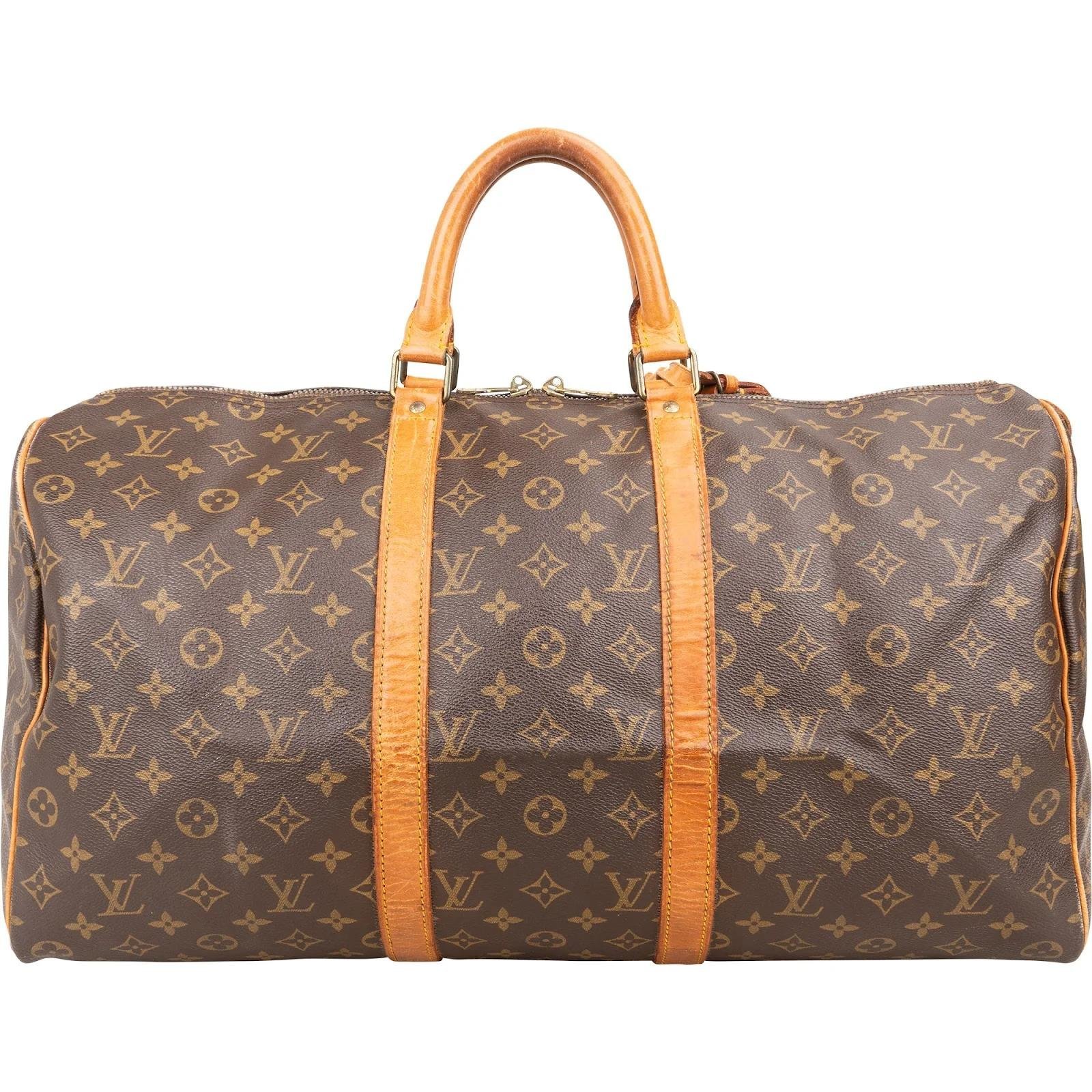 Keepall leather travel bag