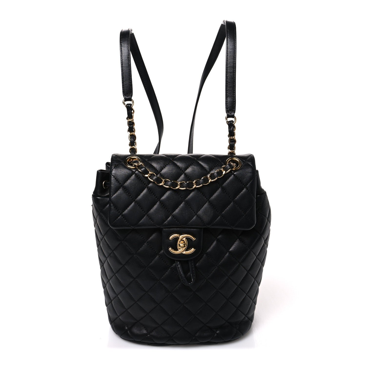 Chanel Calfskin Quilted Small Urban Spirit Backpack Black
