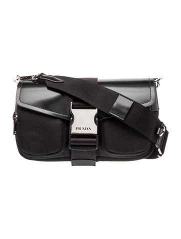 Tessuto Nylon Spazzolato and Tessuto Buckle Crossbody Bag