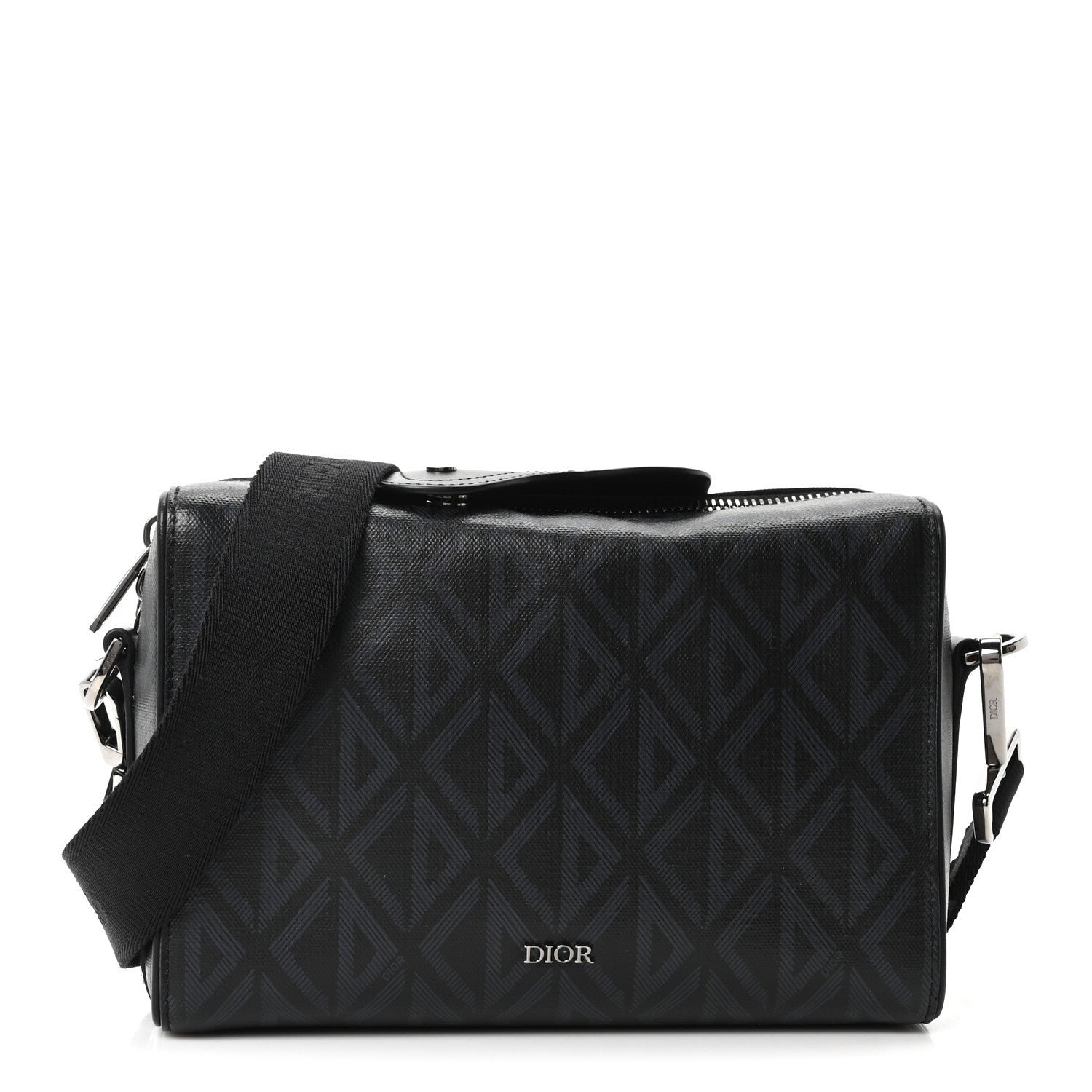 Christian Dior Canvas CD Diamond Lingot 22 Bag Black