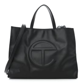 Telfar Vegan Leather Medium Shopping Bag Black