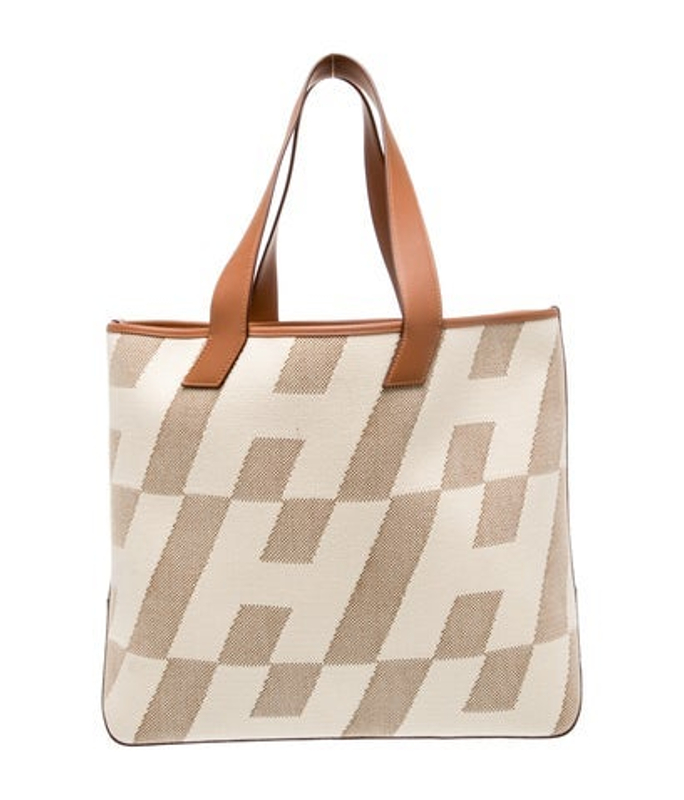 Hermes Toile Cabas H En Bias 40