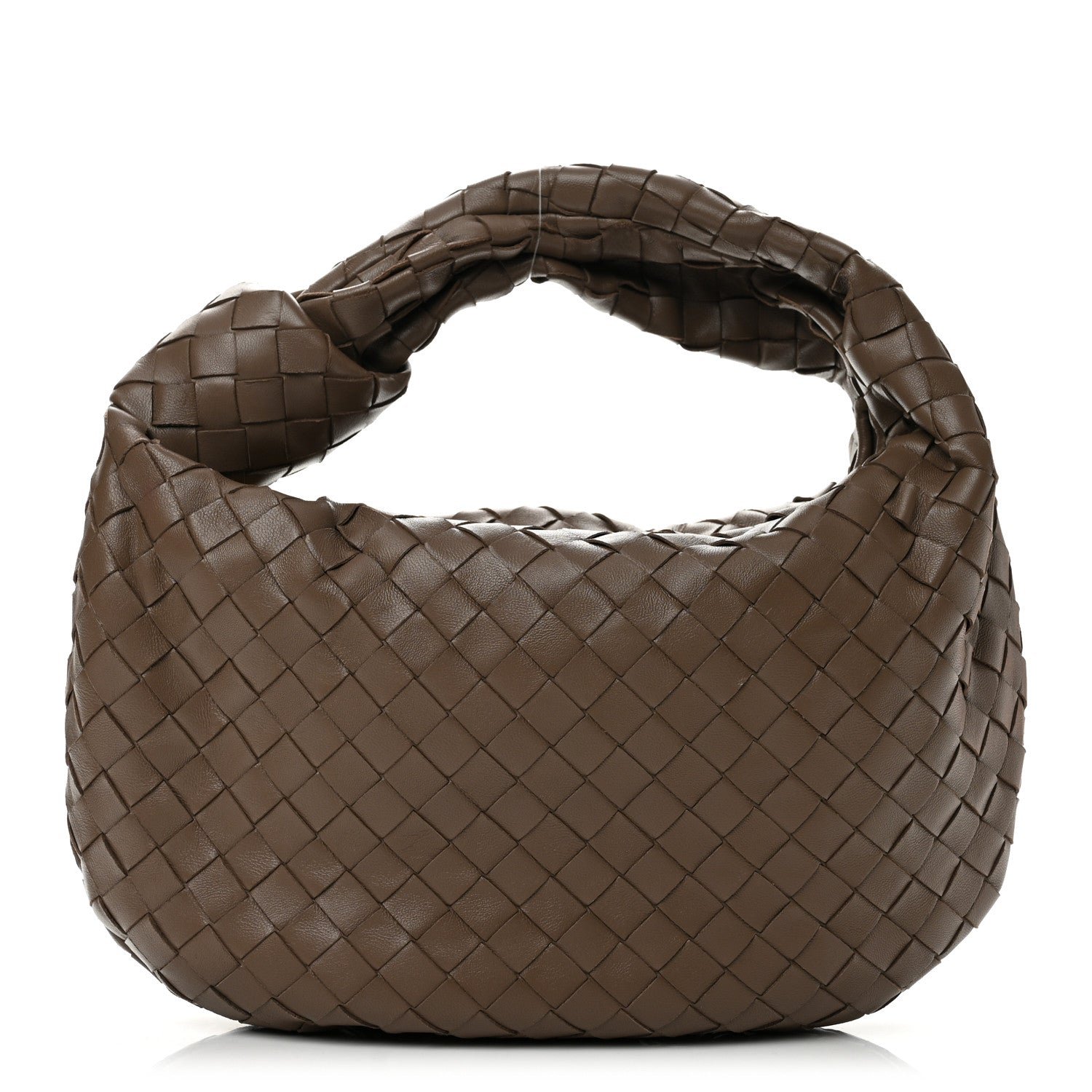 Bottega Veneta Nappa Intrecciato Teen Jodie Hobo Dark Taupe